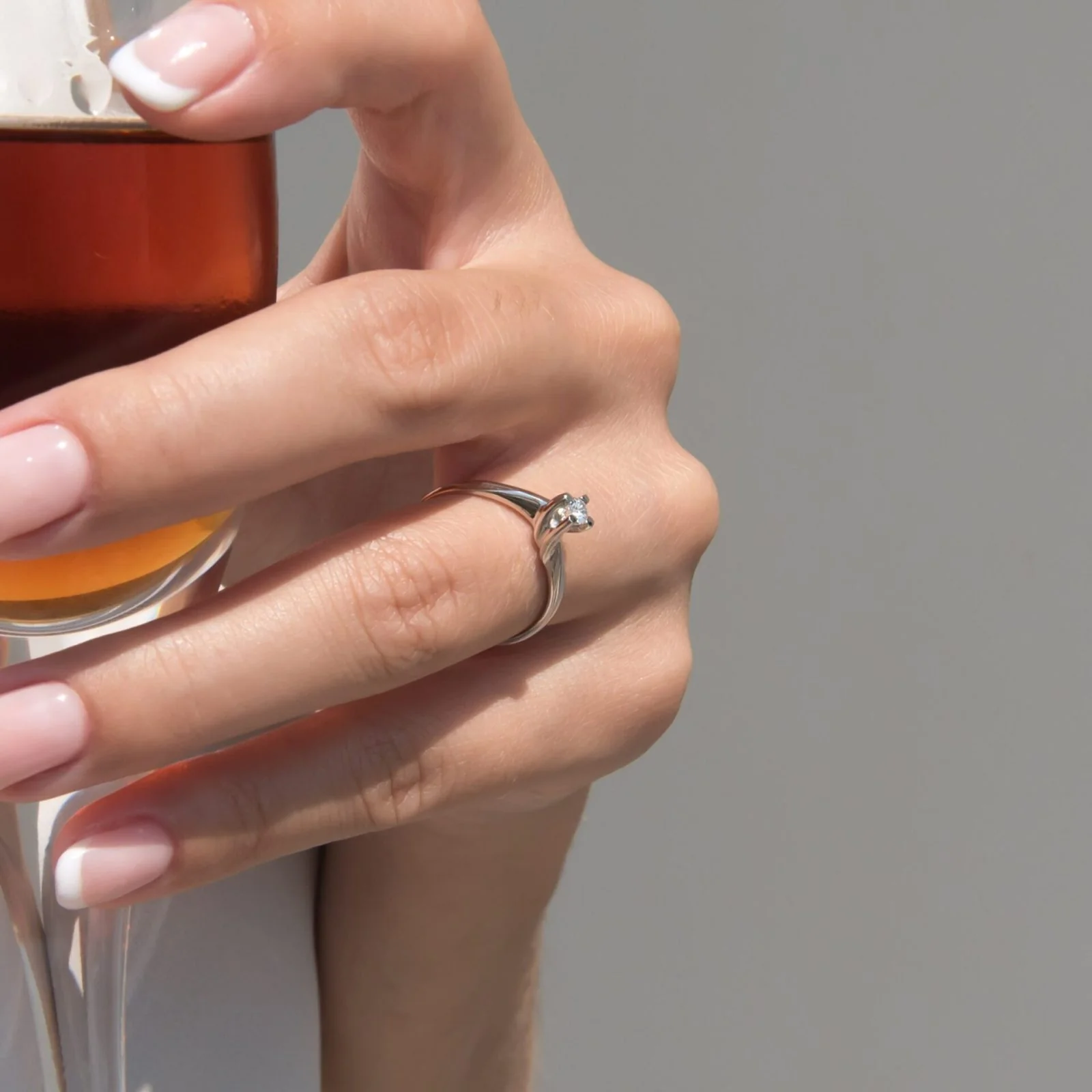 Diamond Solitaire White Gold Ring — additional product image 7 from AntEva Crafts