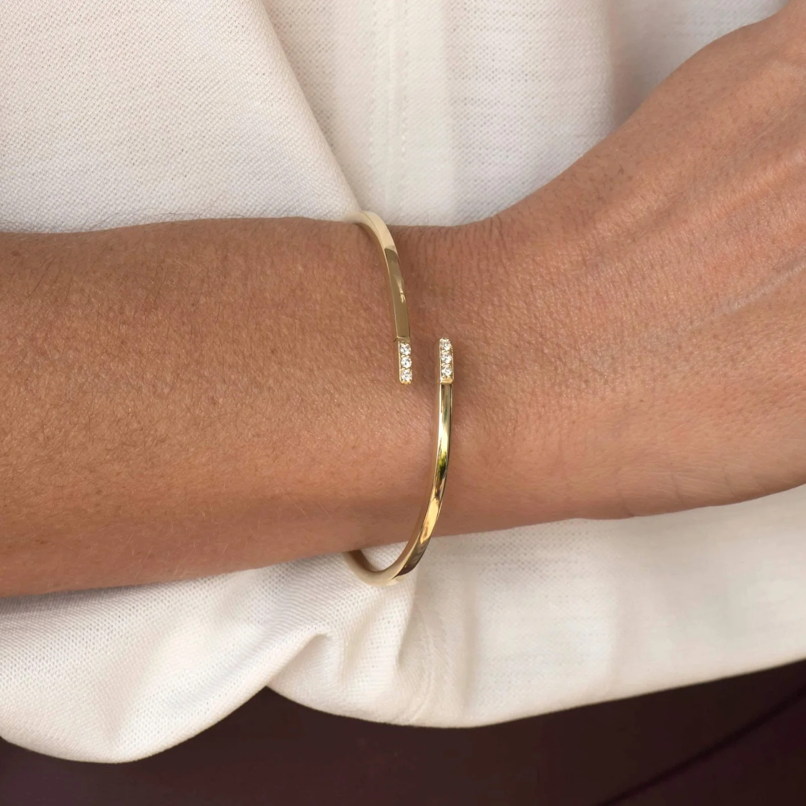 Open Diamond Bangle — additional product image 4 from AntEva Crafts