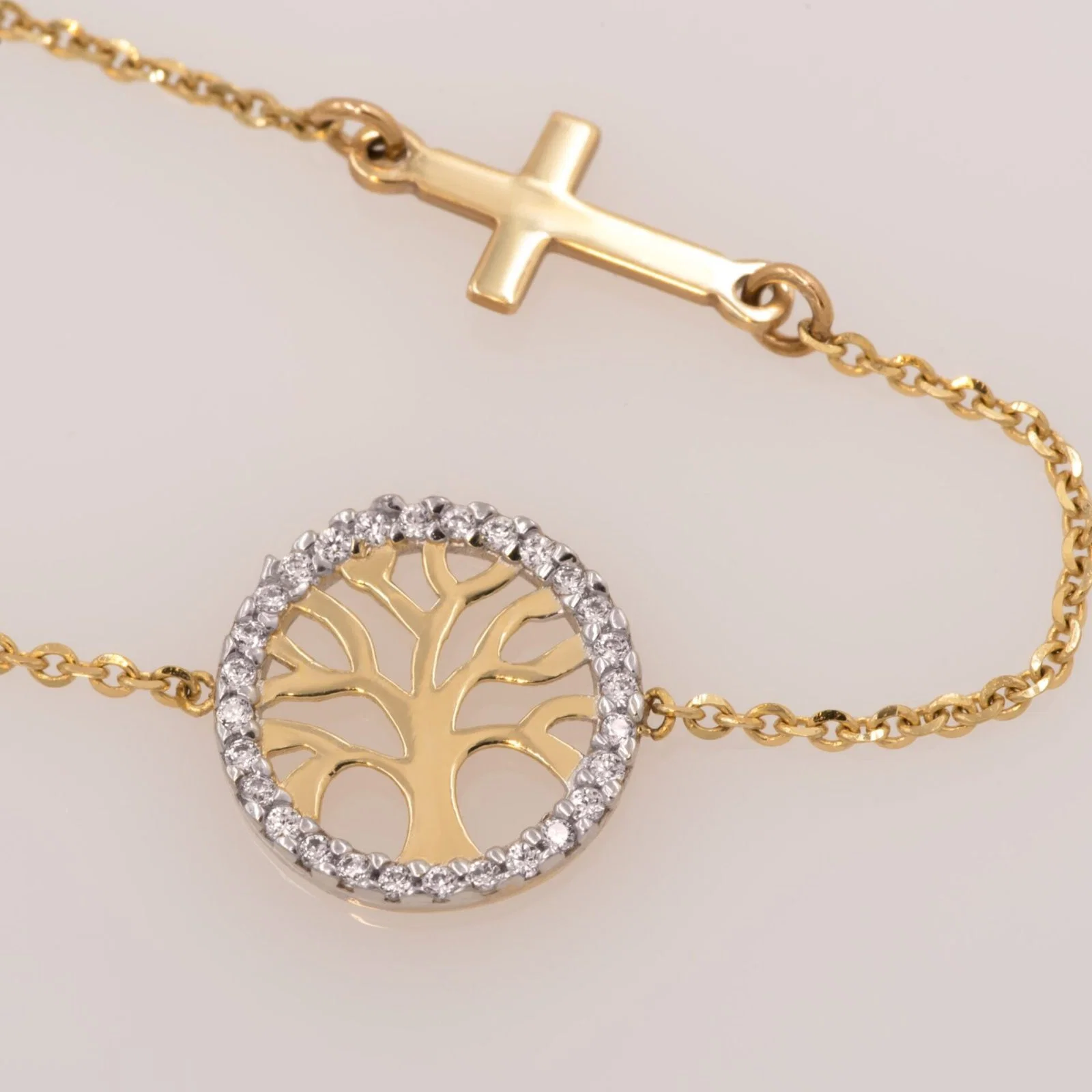 Tree of Life Chain Bracelet with Cross — additional product image 3 from AntEva Crafts
