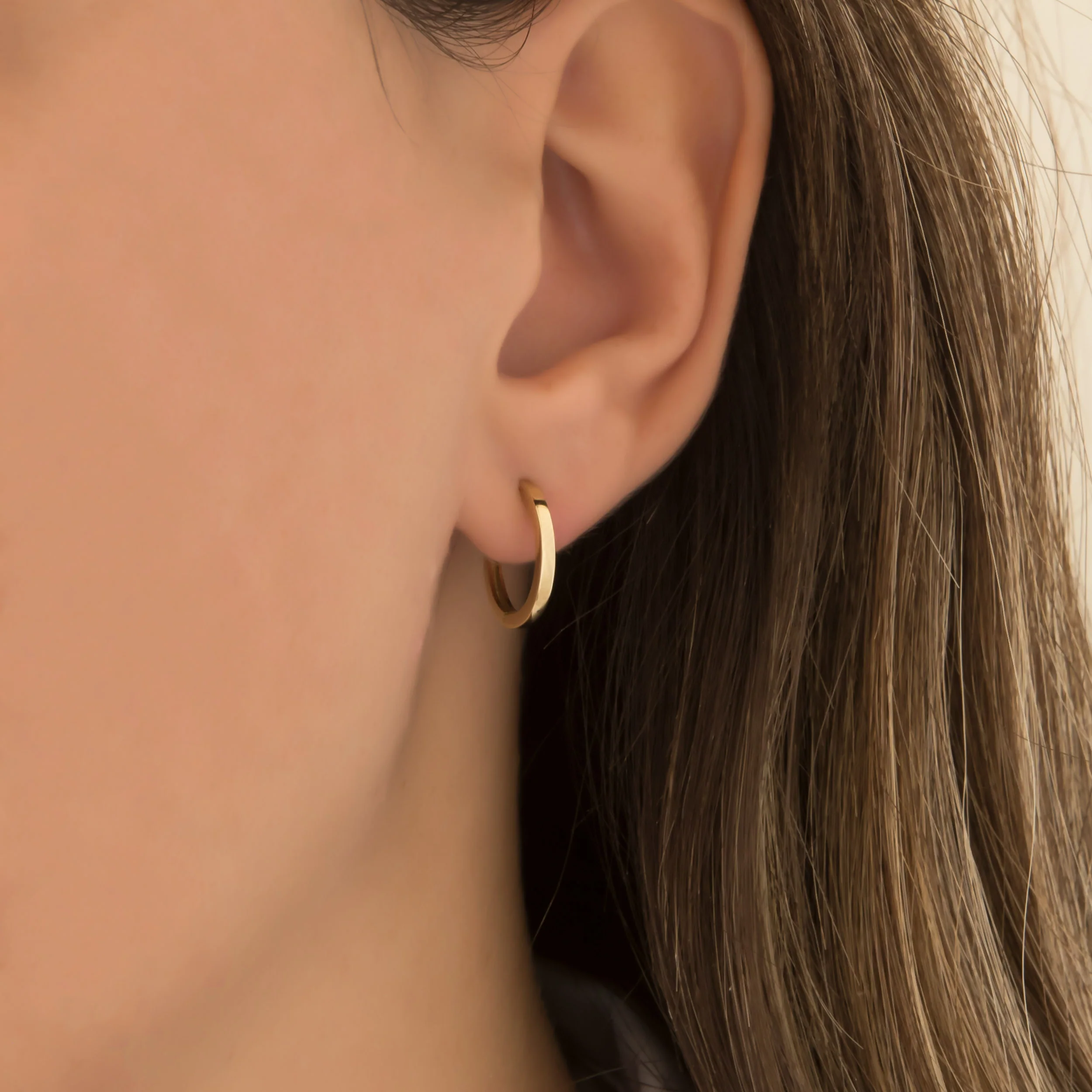Classic Gold Hoop Earrings — additional product image 7 from AntEva Crafts