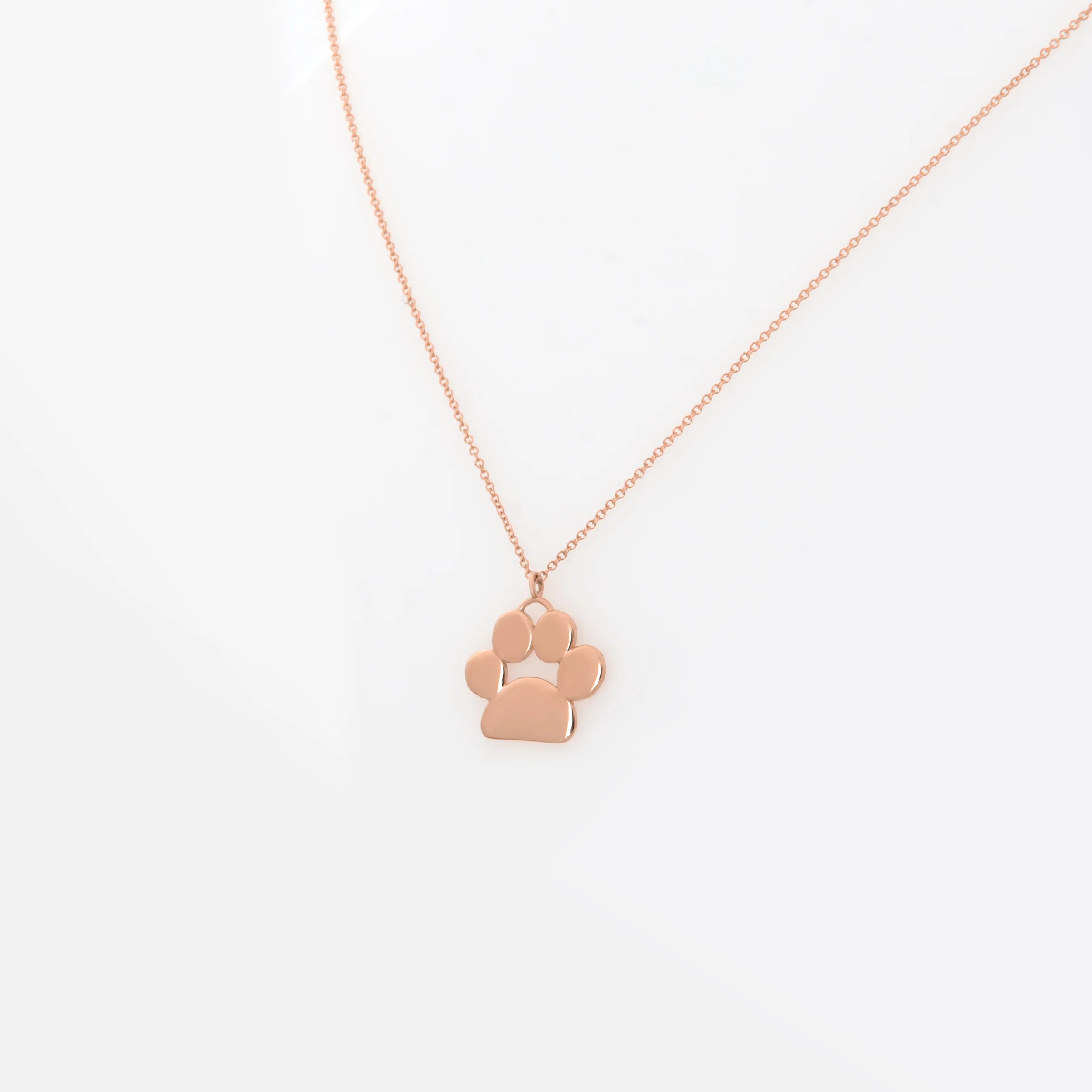 Gold Paw Print Necklace — additional product image 6 from AntEva Crafts
