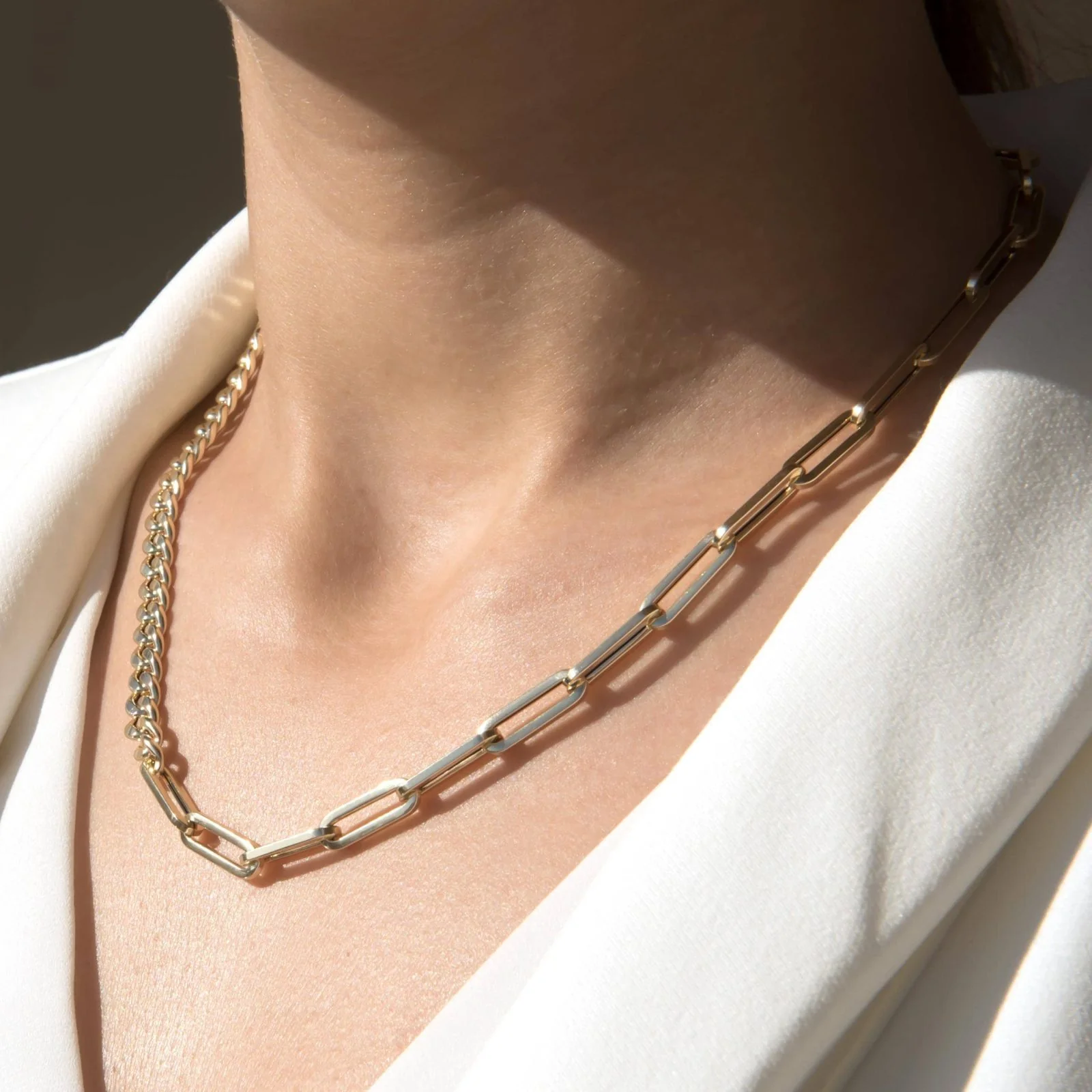 Oval Link Elongated Necklace — additional product image 5 from AntEva Crafts