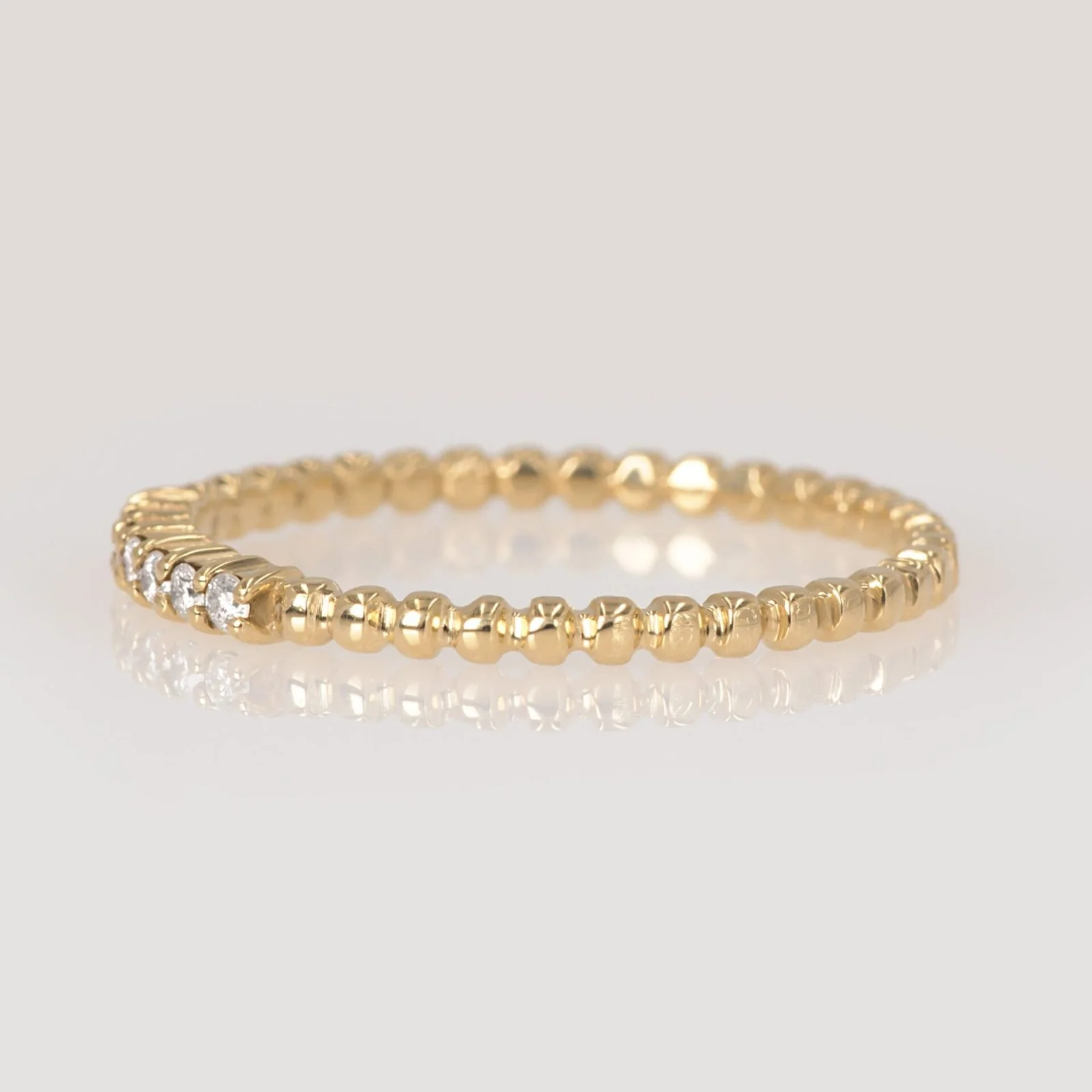 Diamond Beaded Ring 3-5-7 gems — additional product image 4 from AntEva Crafts