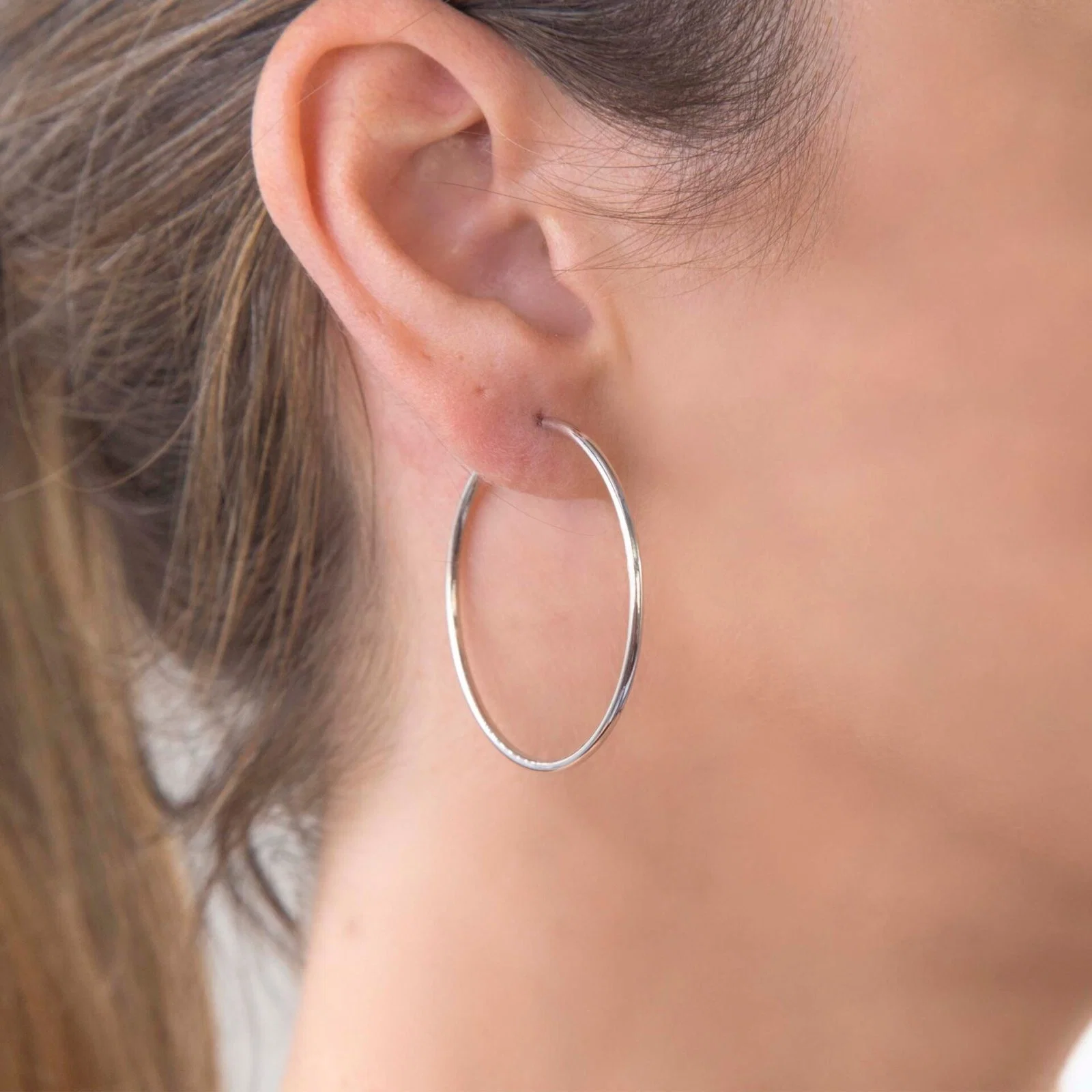 Large Classic Hoop Earrings — additional product image 7 from AntEva Crafts
