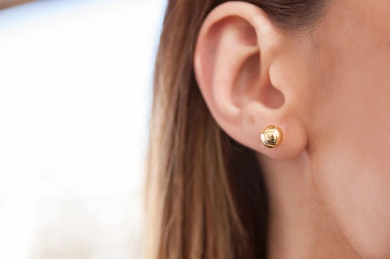 Ball Stud Earrings — additional product image 2 from AntEva Crafts