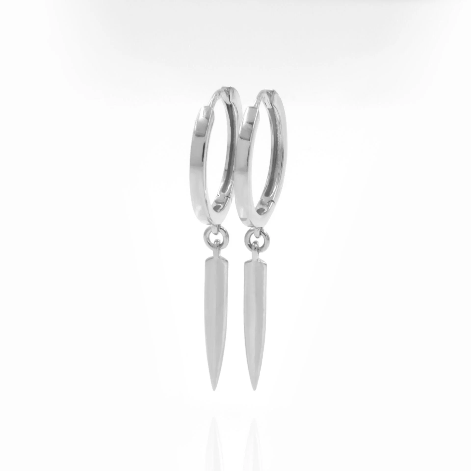 Single Spike Hoop Earrings — additional product image 4 from AntEva Crafts