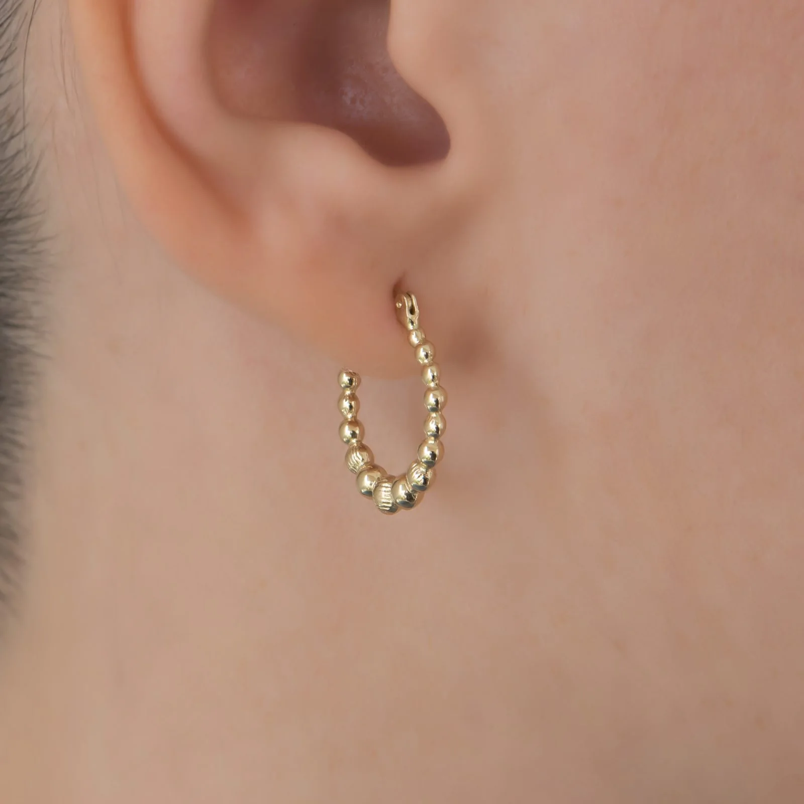 Hoop Ball Earrings — additional product image 5 from AntEva Crafts