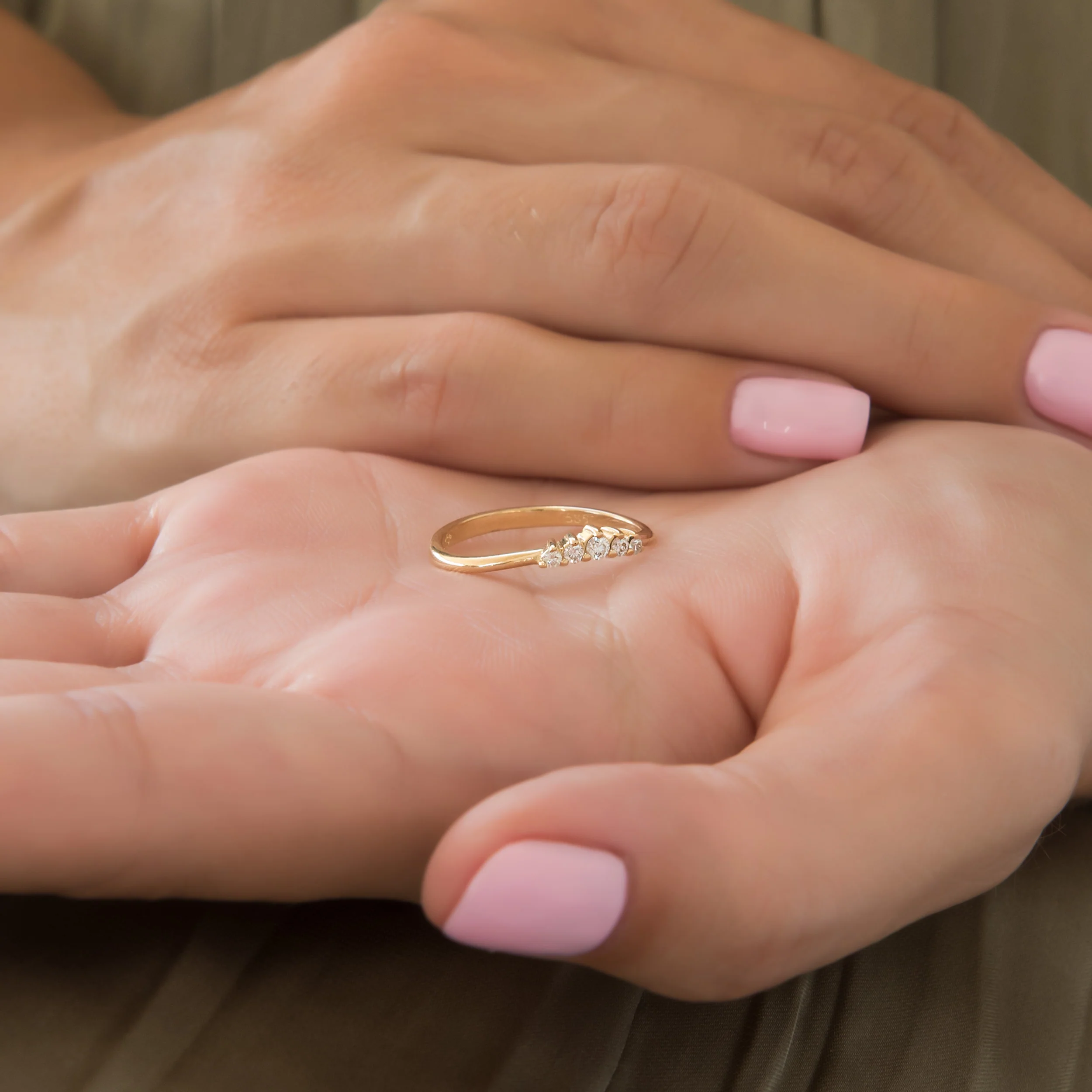 Curved Gemstone Ring — additional product image 3 from AntEva Crafts