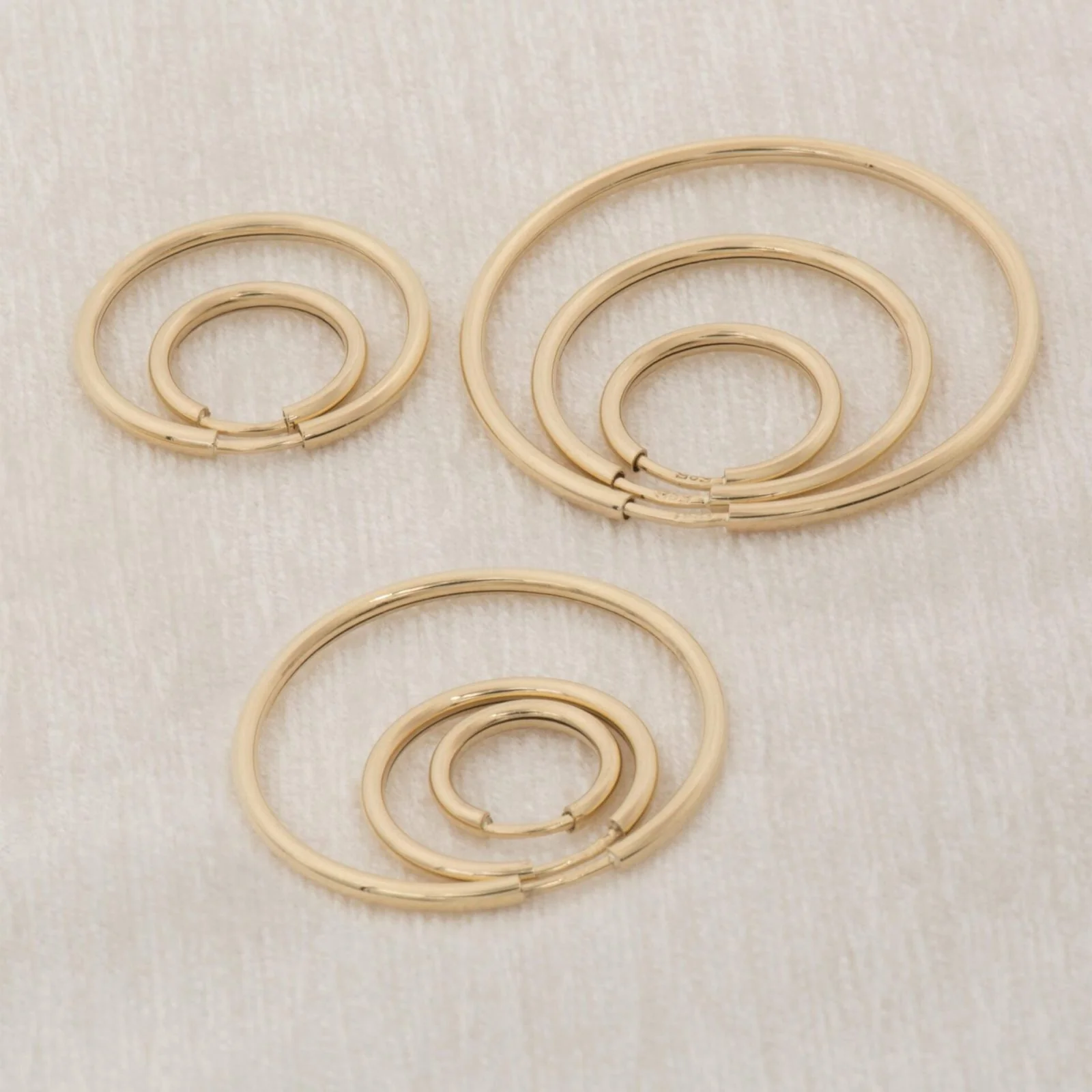 Classic Hoop Earrings in 3 Sizes — additional product image 5 from AntEva Crafts