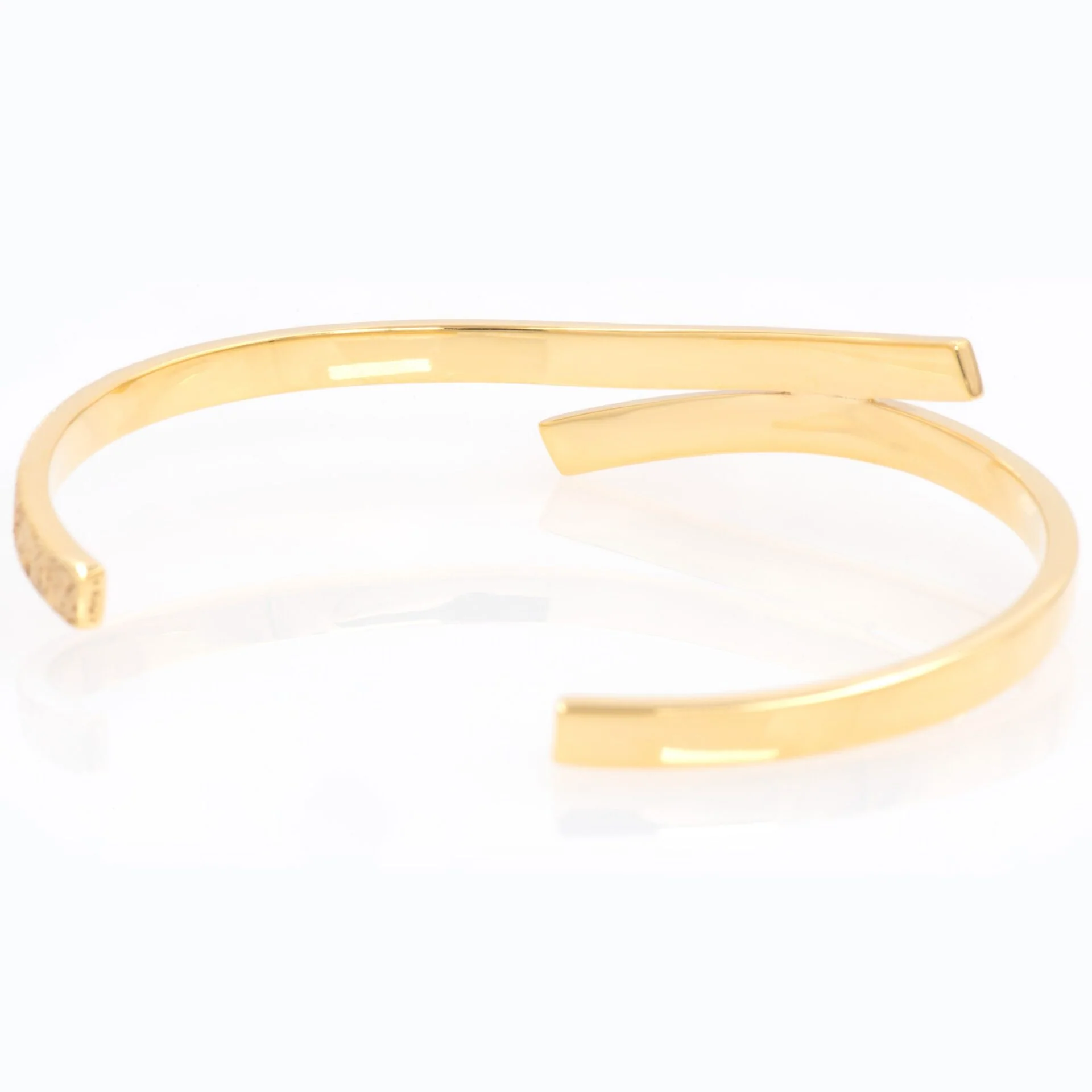 Gold Bypass Open Cuff Bangle — additional product image 6 from AntEva Crafts