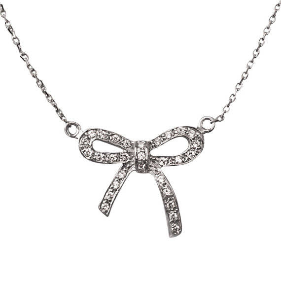 Bow 14k Gold Vermeil Necklace — additional product image 4 from AntEva Crafts