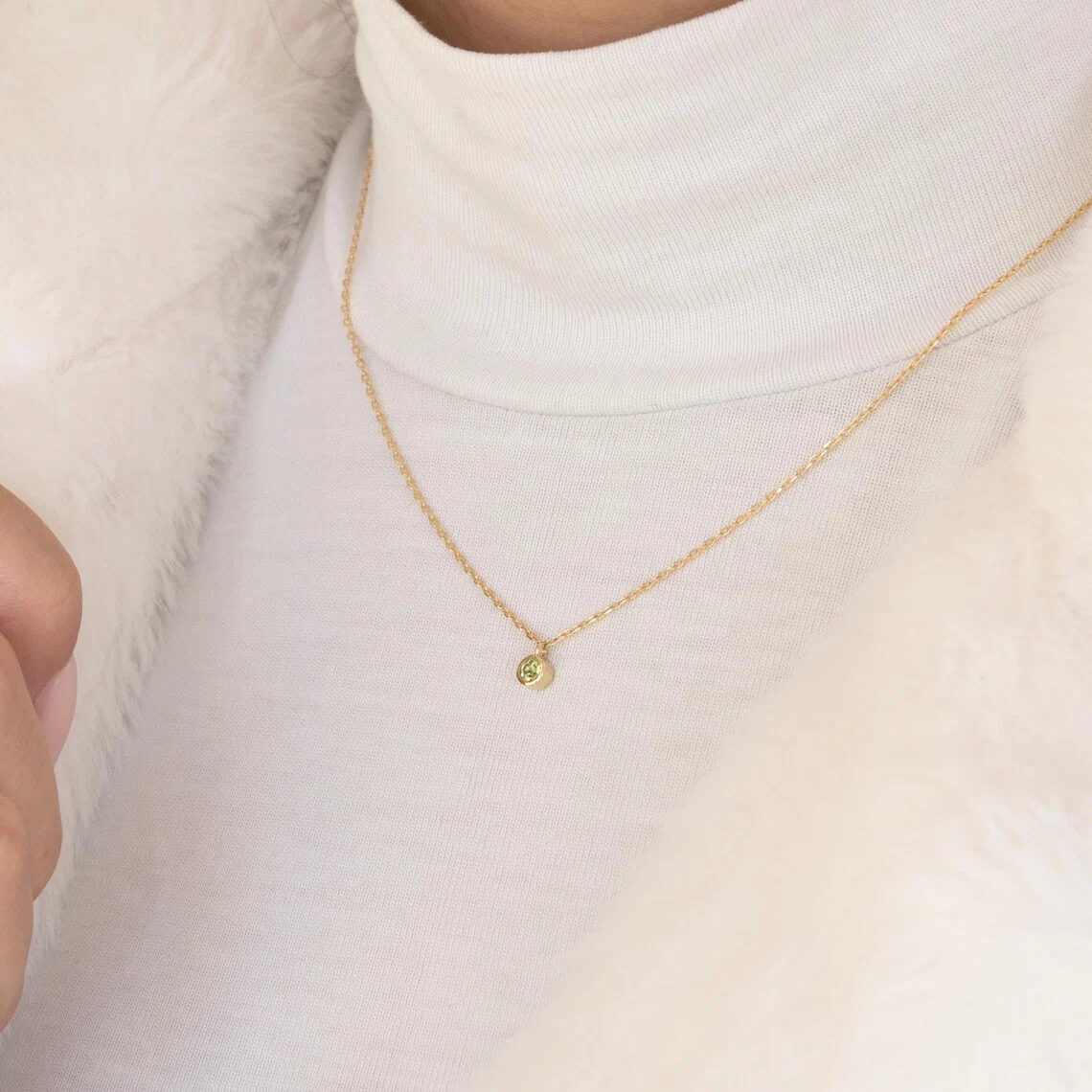 Genuine Birthstone Necklace — additional product image 6 from AntEva Crafts