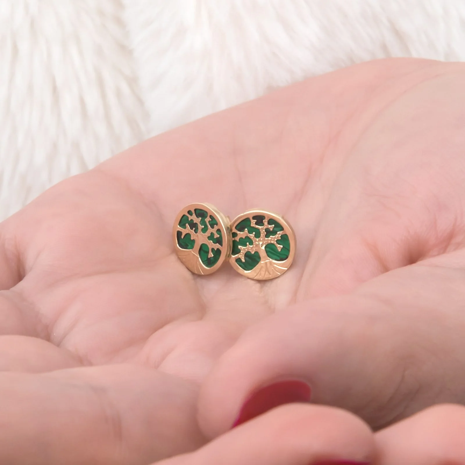 Tree of Life Stud Earrings — additional product image 5 from AntEva Crafts