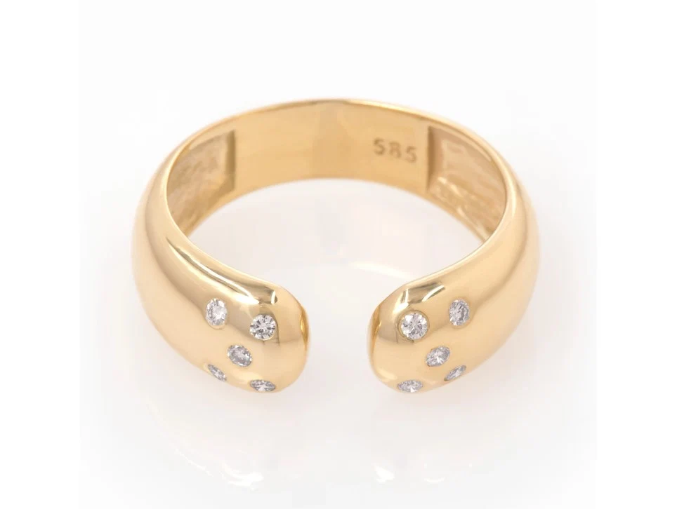 Open Diamond Ring with 10 Diamonds — additional product image 5 from AntEva Crafts