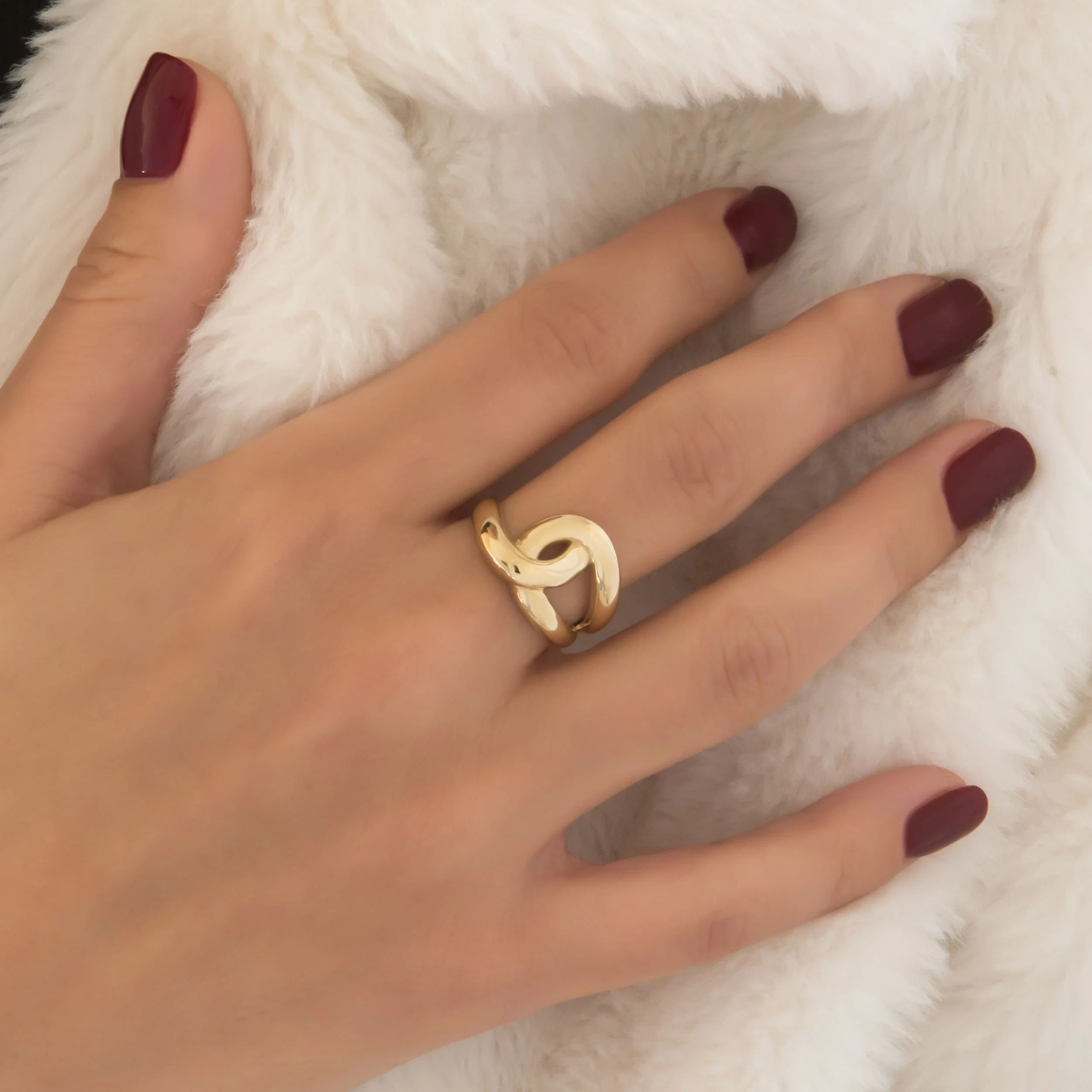 Knot 14k Gold Vermeil Ring — additional product image 2 from AntEva Crafts