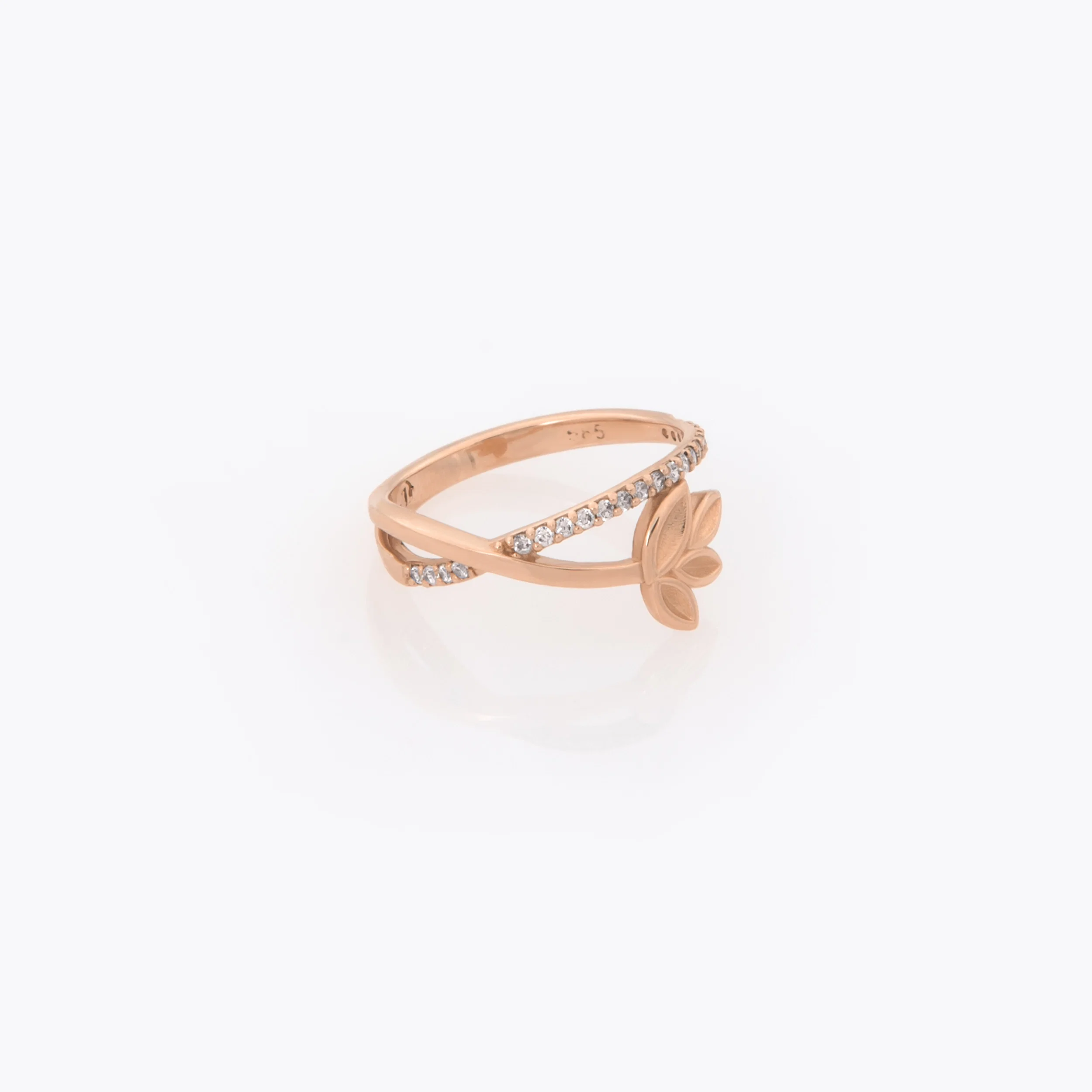 Olive Leaf Sparkle Ring — additional product image 6 from AntEva Crafts