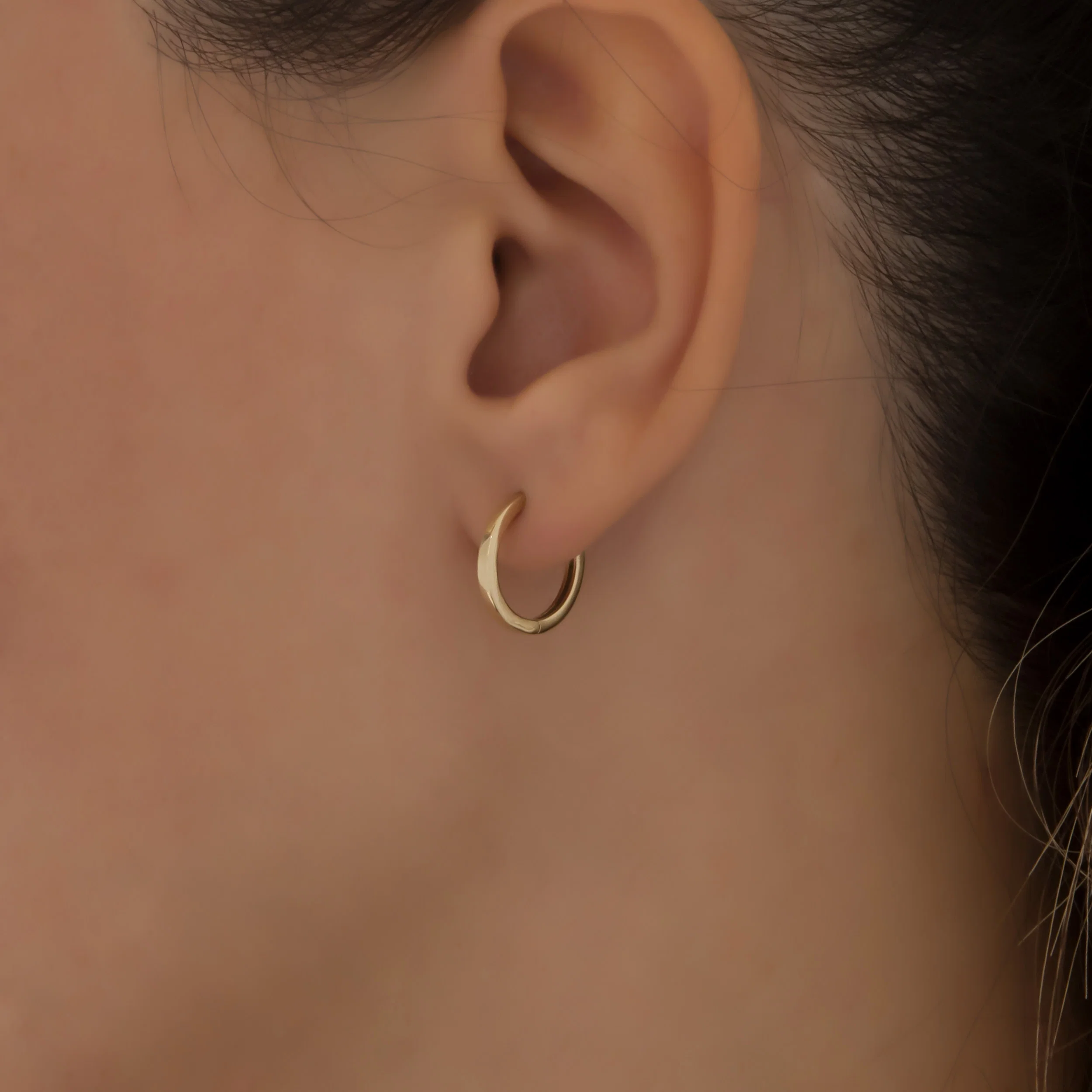 Classic Gold Hoop Earrings — additional product image 3 from AntEva Crafts