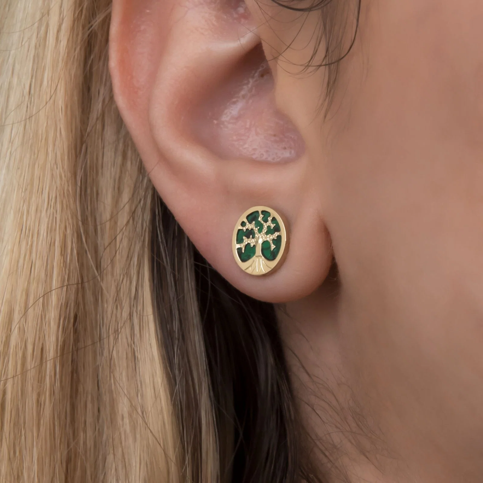 Tree of Life Stud Earrings — additional product image 2 from AntEva Crafts