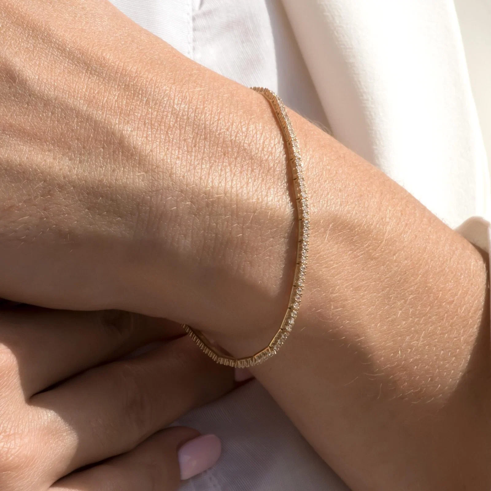 Tennis Bracelet with White CZ — additional product image 2 from AntEva Crafts