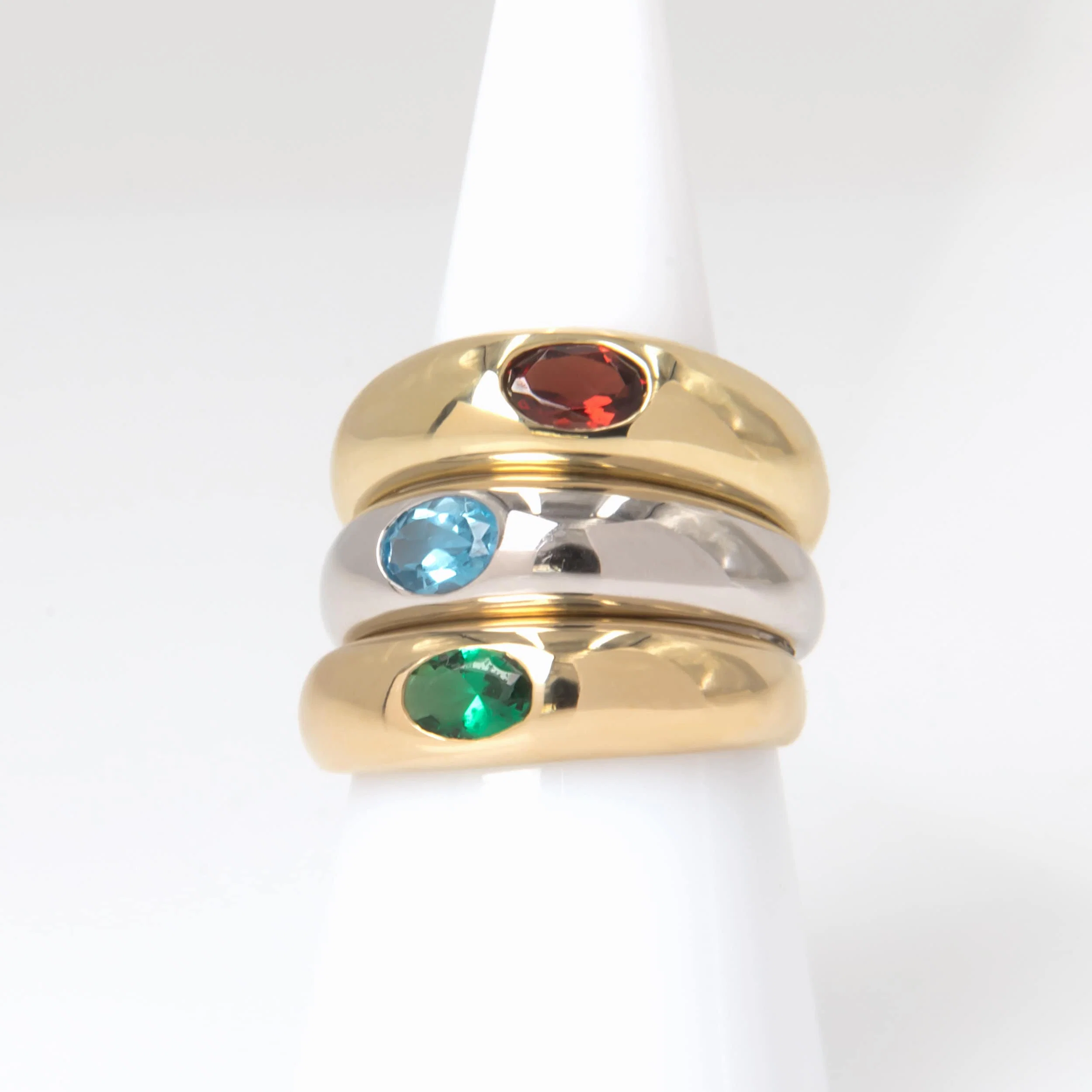 Bezel Dome Ring with Oval Birthstone — additional product image 7 from AntEva Crafts