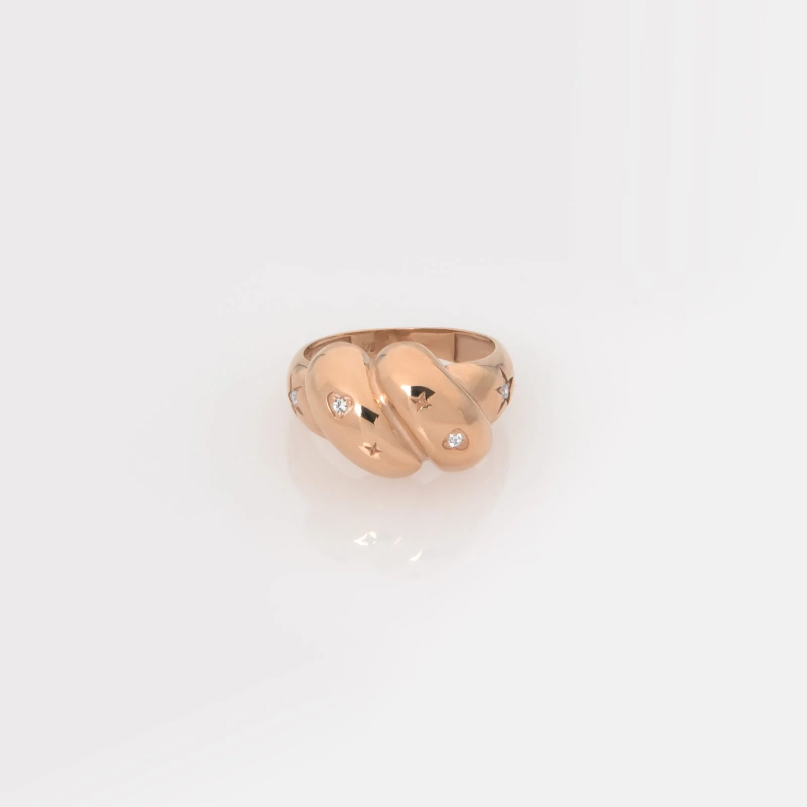 Diamond Twisted Dome Ring — additional product image 6 from AntEva Crafts