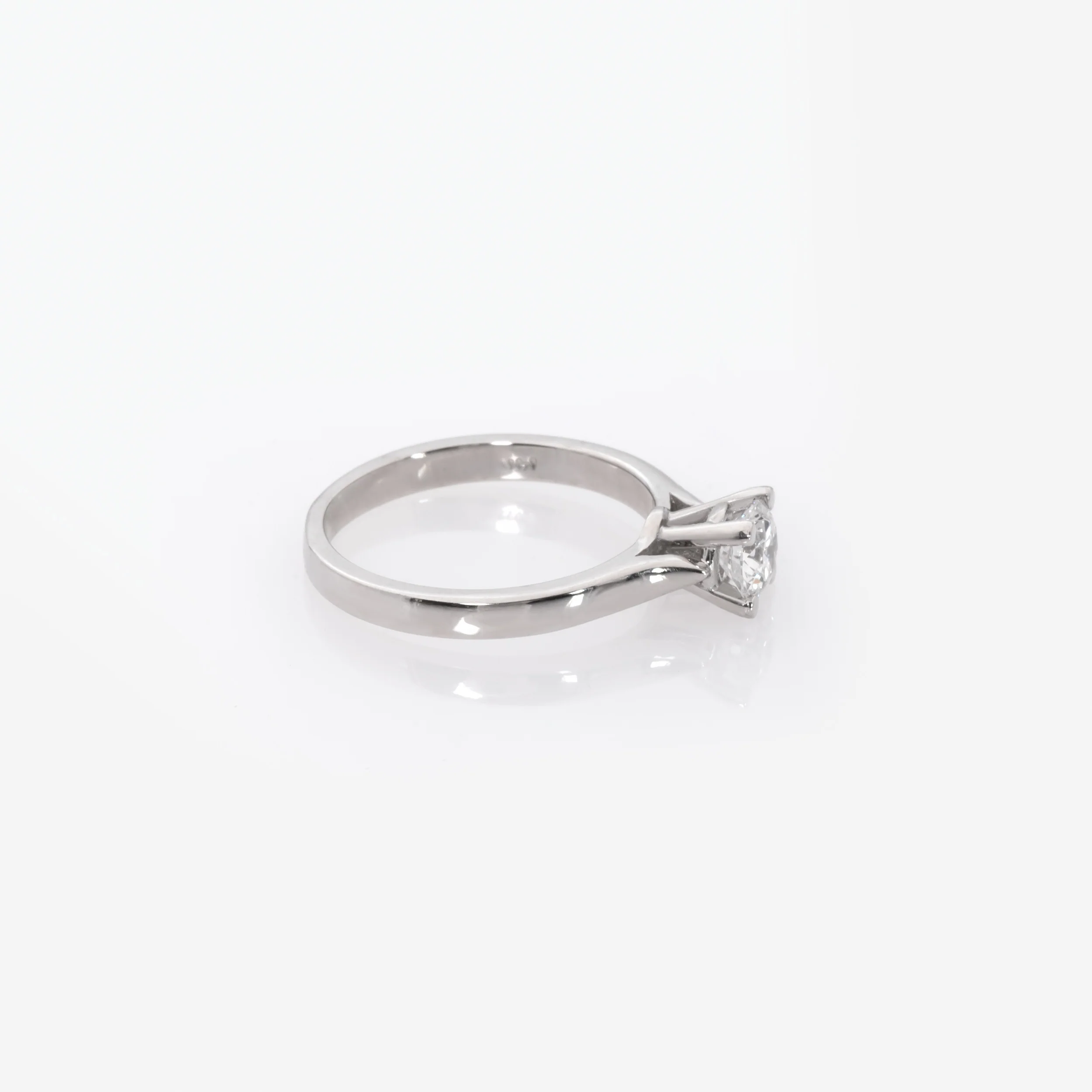 White Gold Solitaire Lab Grown Diamond Ring — additional product image 3 from AntEva Crafts