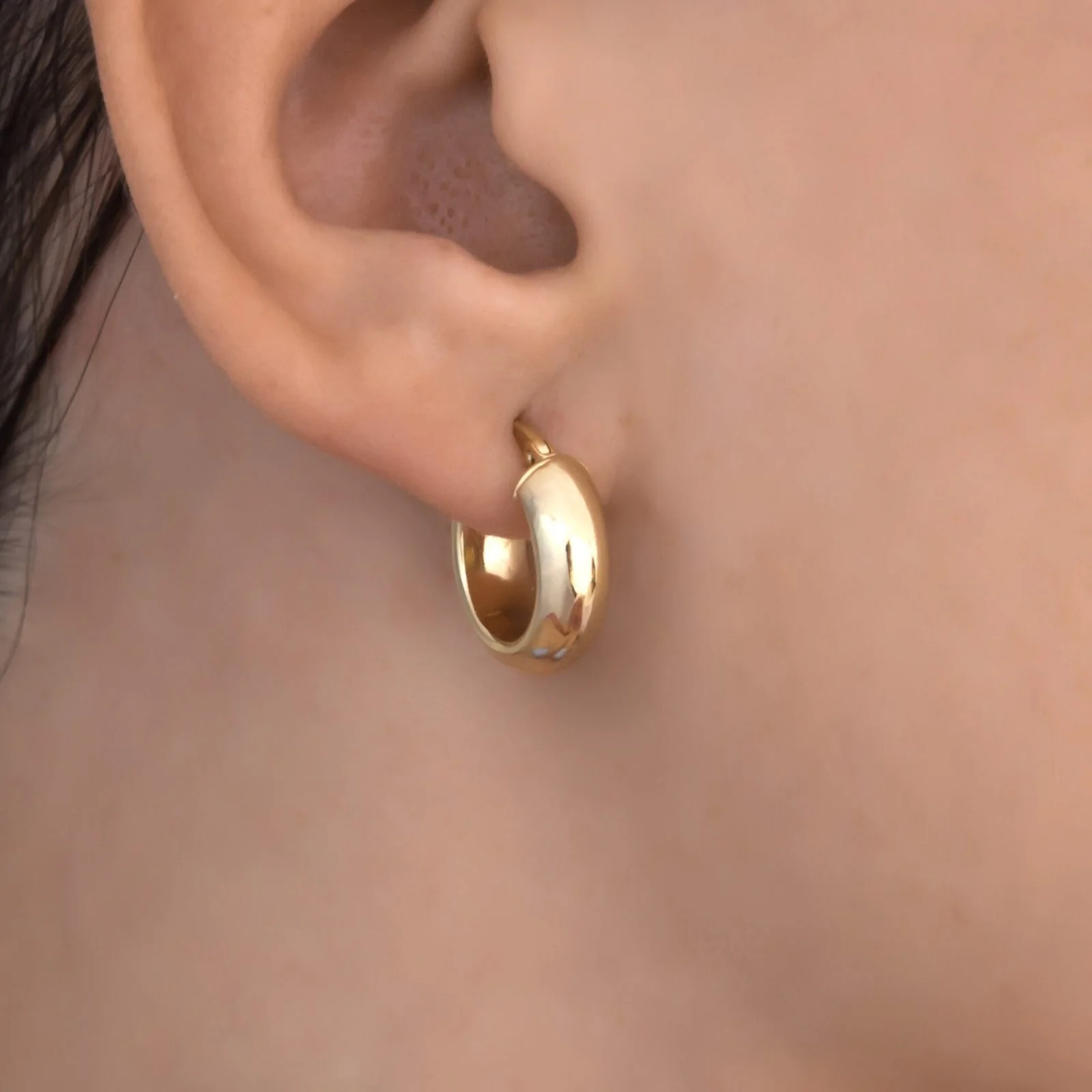 Classic Hoop Earrings with 14mm Diameter — additional product image 2 from AntEva Crafts