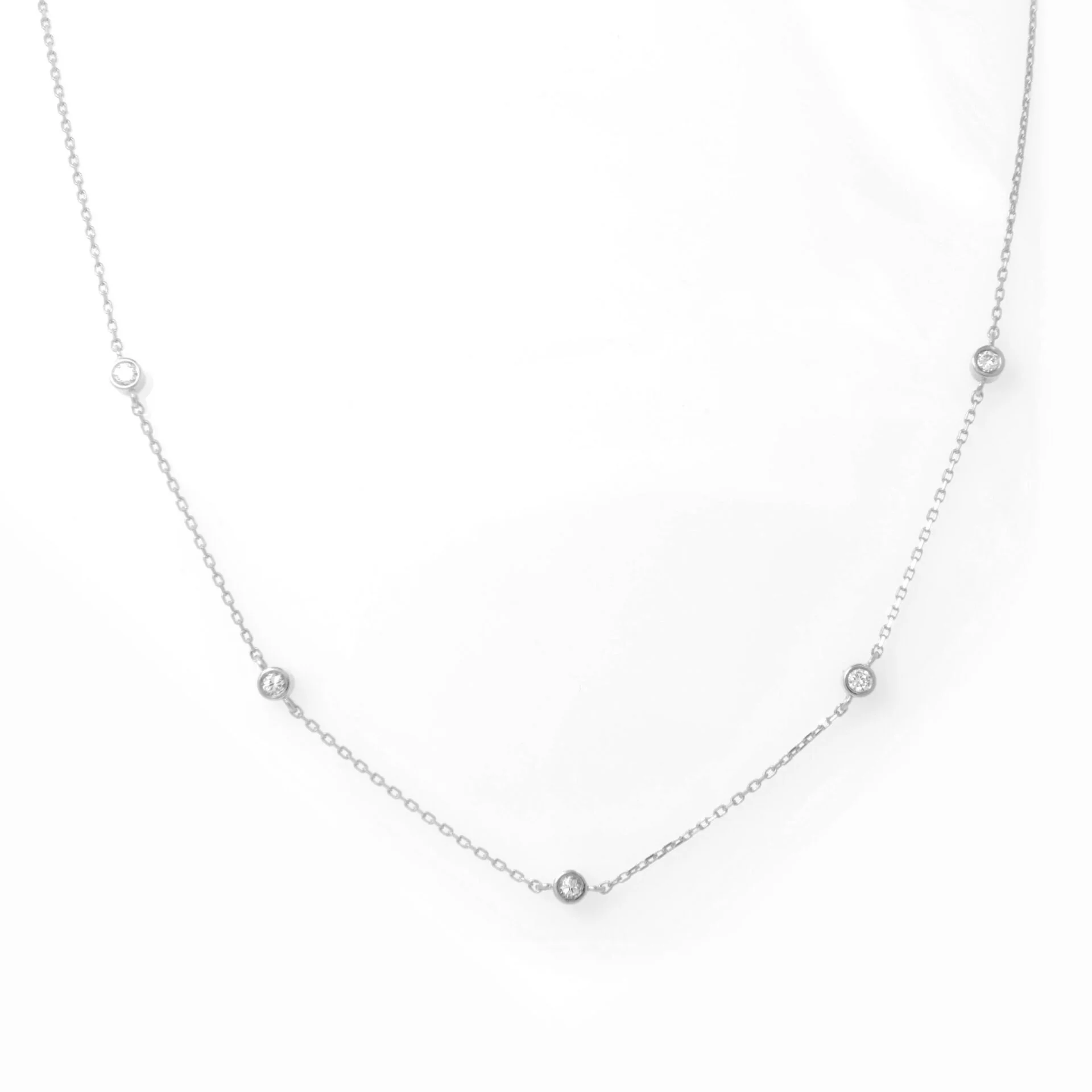 Diamond Station Necklace — additional product image 6 from AntEva Crafts