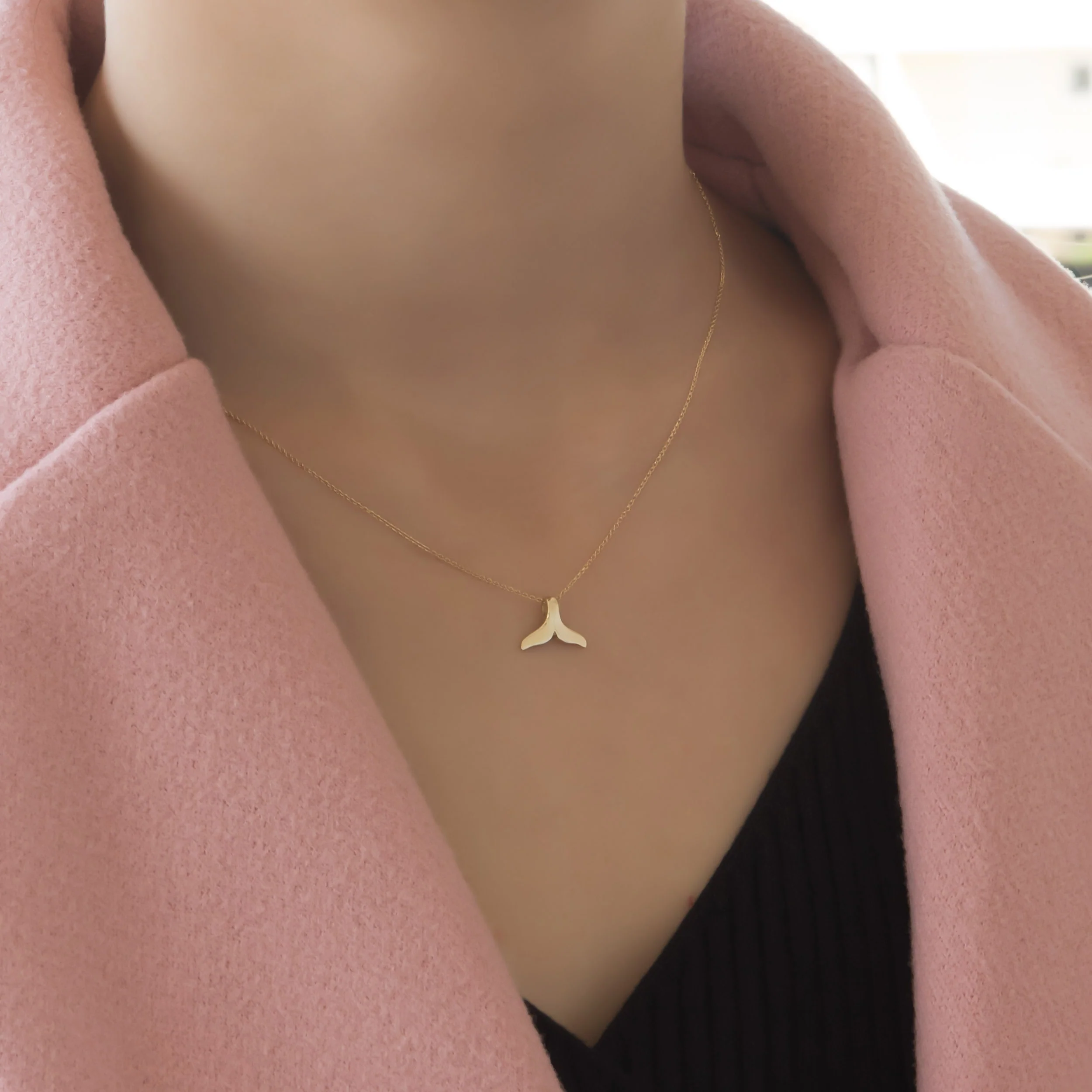 Gold Mermaid Tail Necklace — additional product image 2 from AntEva Crafts