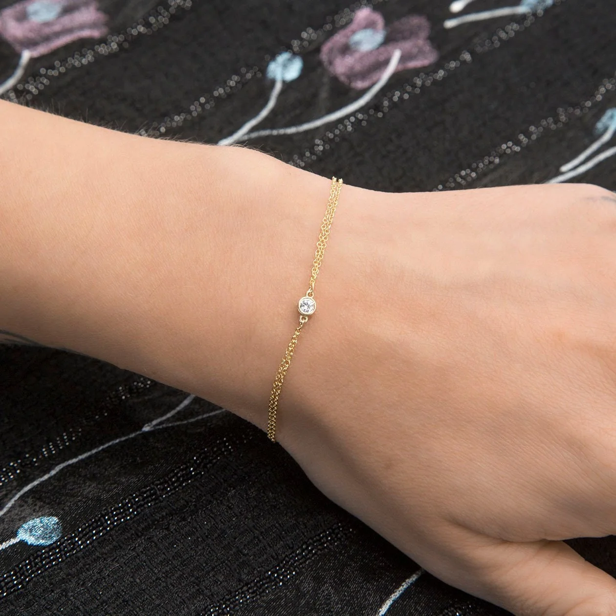 Diamond Solitaire Bracelet — additional product image 2 from AntEva Crafts
