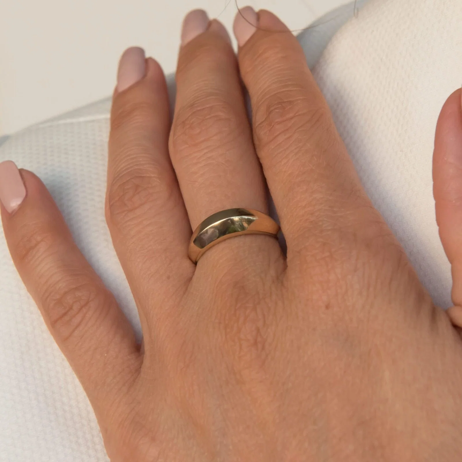 Wavy Dome Gold Ring — additional product image 5 from AntEva Crafts