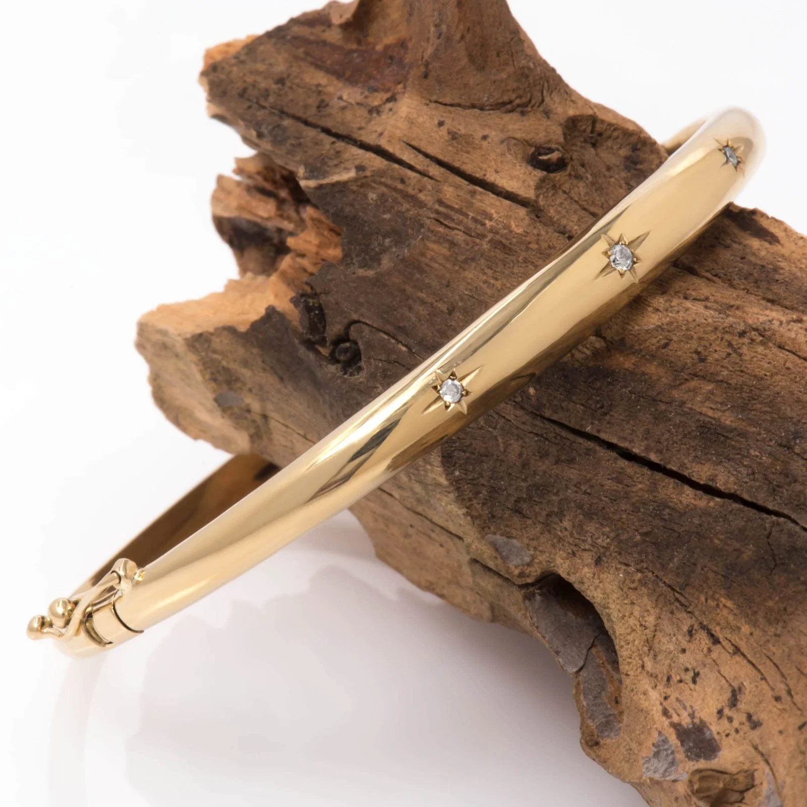 North Star 3 Diamonds Bangle — additional product image 4 from AntEva Crafts