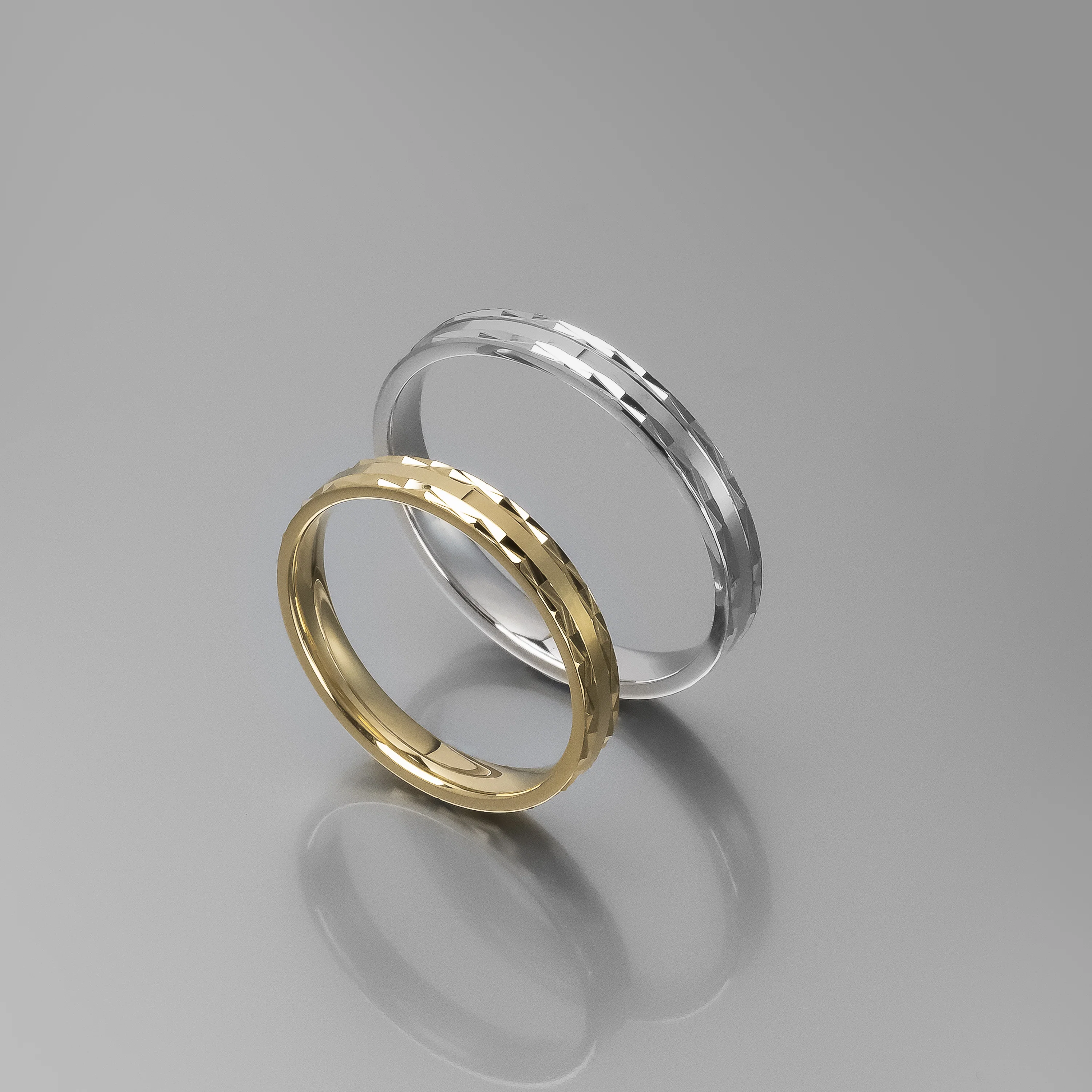 Bright Diamond Cut Wedding Band