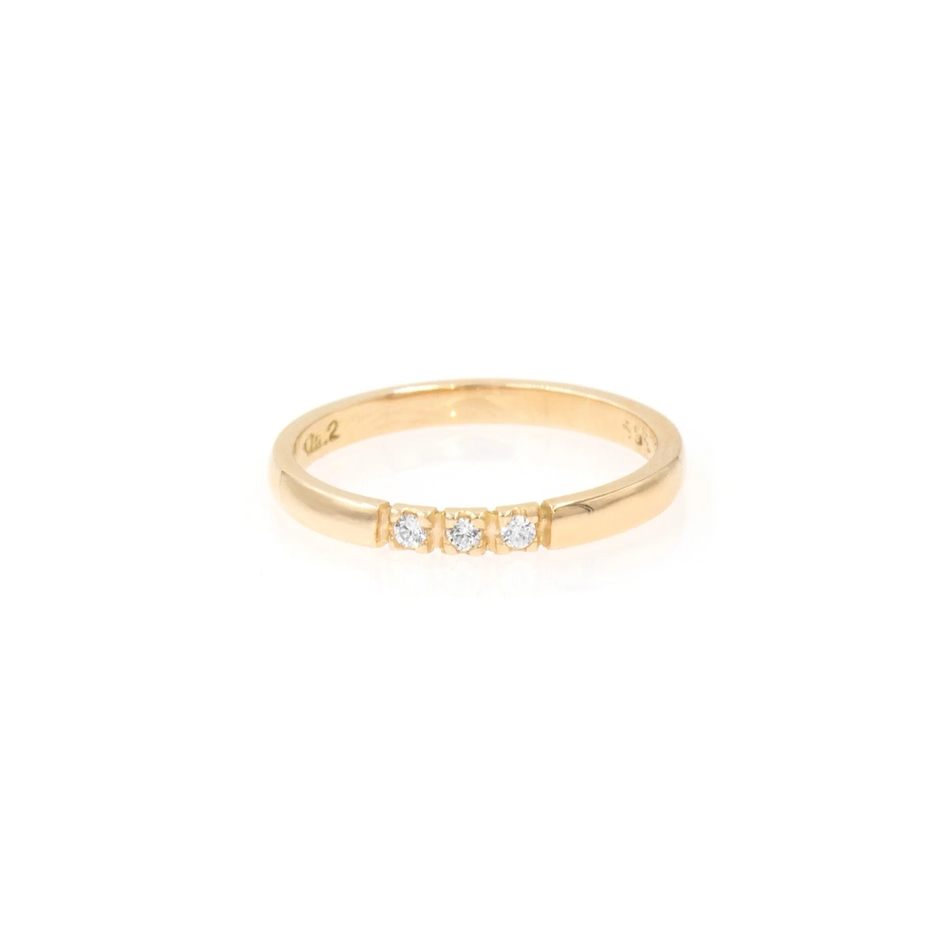 Diamond Wedding Band 2.5mm — additional product image 6 from AntEva Crafts