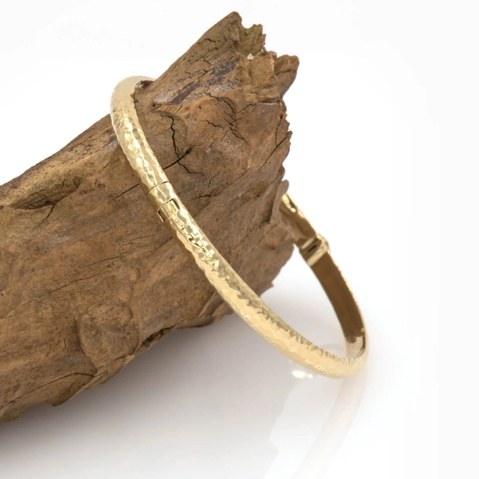 Classic Hammered Oval Bangle — additional product image 5 from AntEva Crafts