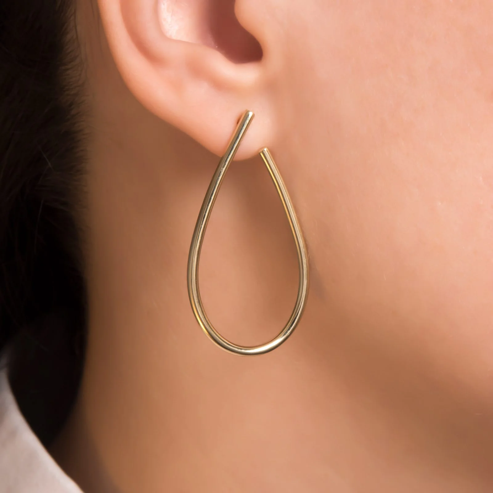 Oval Teardrop Unique Earrings — additional product image 2 from AntEva Crafts