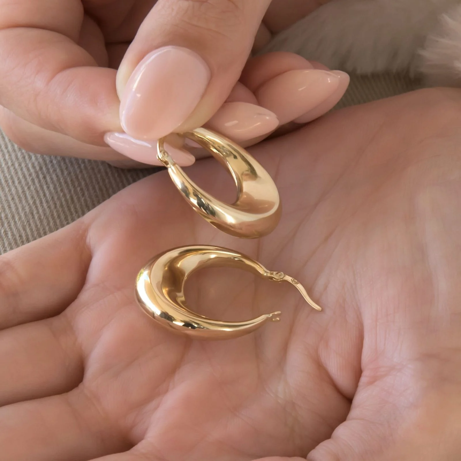 Oval Dome Drop Earrings — additional product image 6 from AntEva Crafts