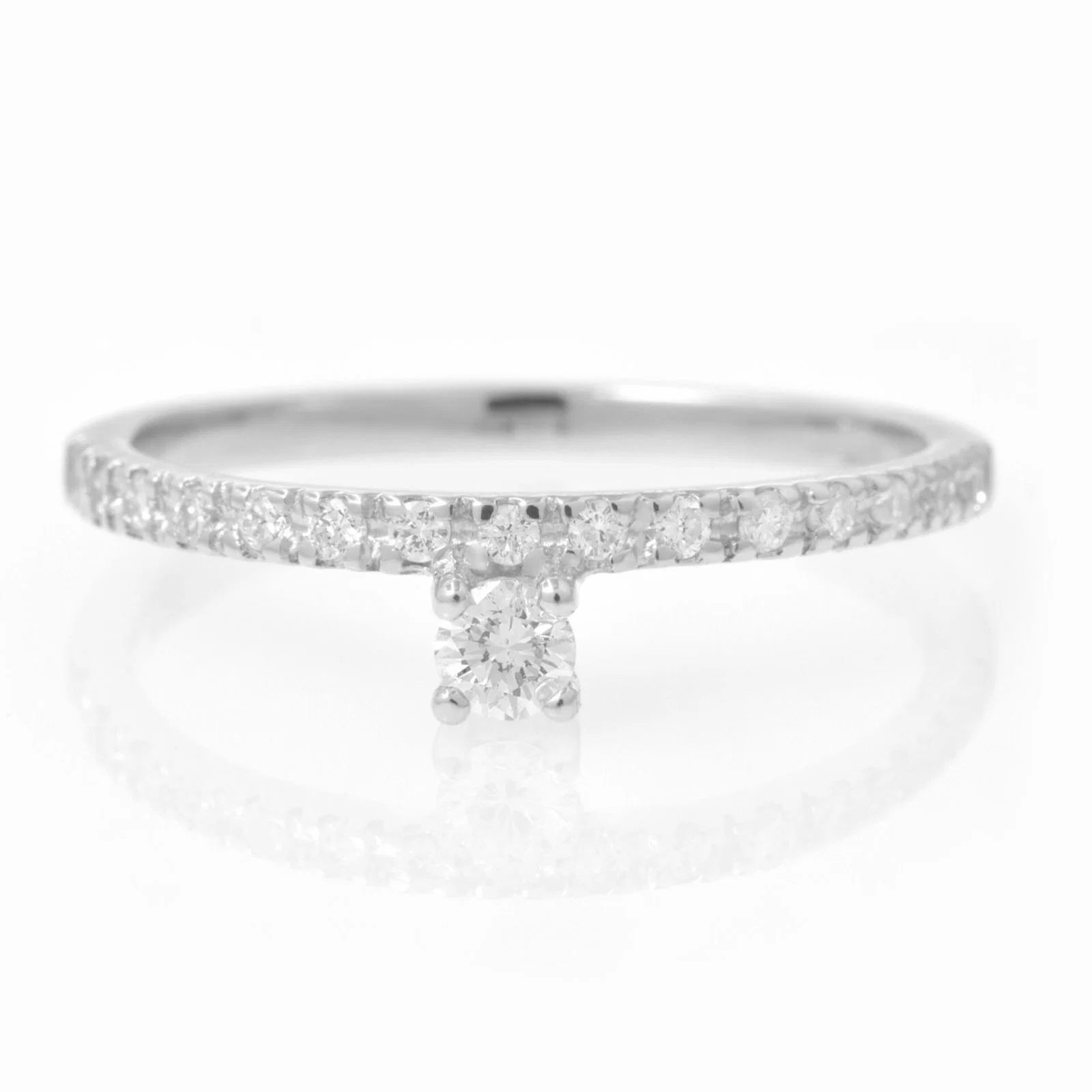 Diamond Solitaire Half Eternity Ring — additional product image 5 from AntEva Crafts