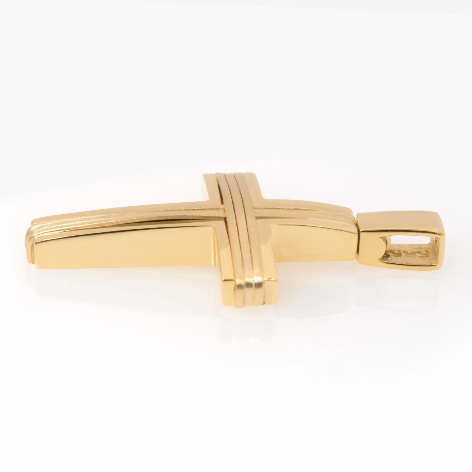 Ribbed Cross Pendant — additional product image 5 from AntEva Crafts