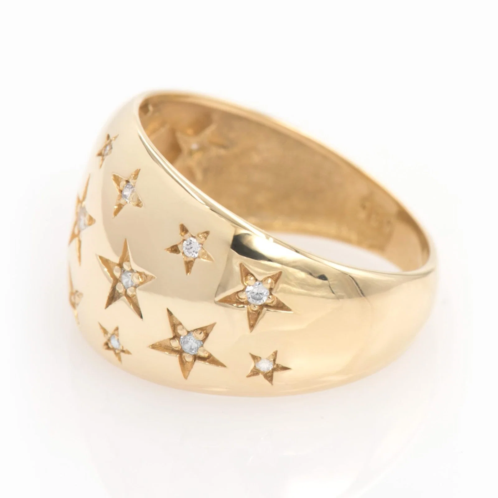 Diamond Dome Starburst Ring — additional product image 4 from AntEva Crafts
