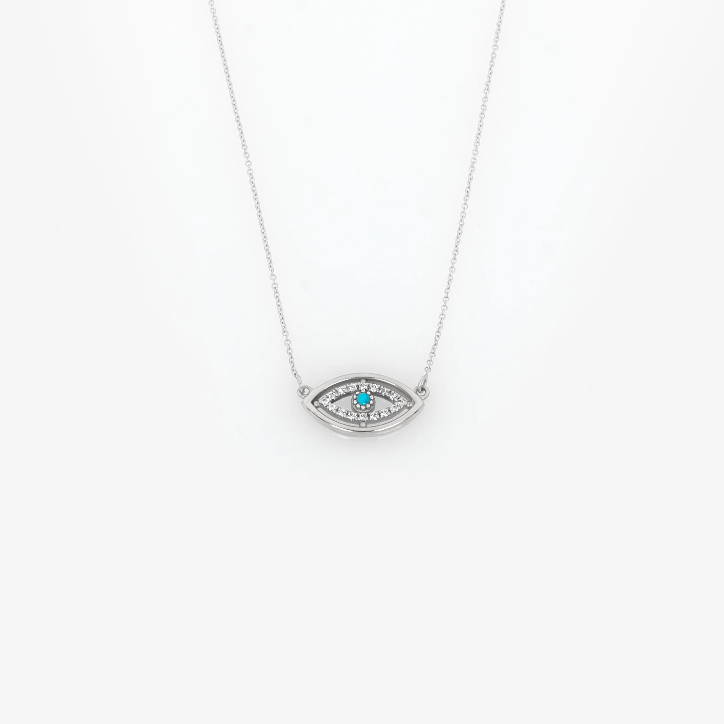 Gemstone Evil Eye Necklace — additional product image 3 from AntEva Crafts
