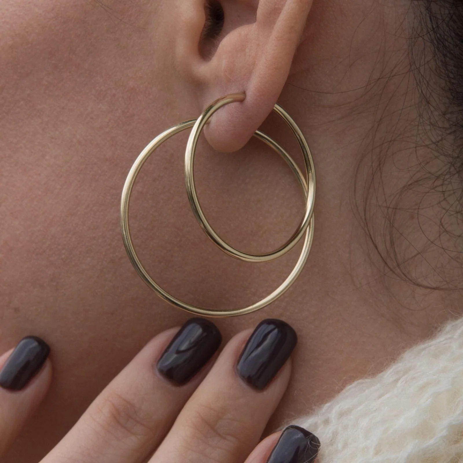 Big Hoop Earrings in 2 Sizes — additional product image 7 from AntEva Crafts