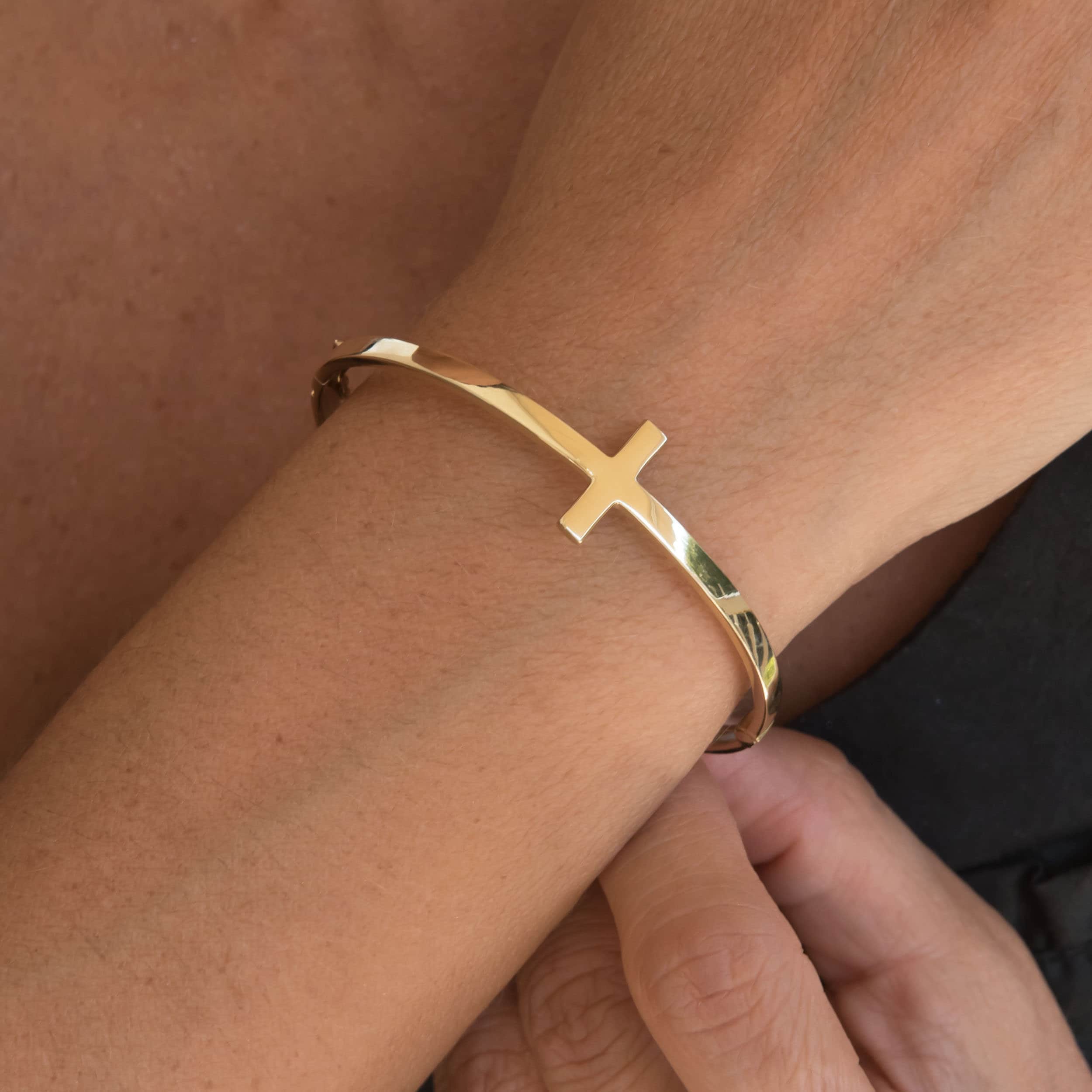 Oval Cross Bangle — additional product image 3 from AntEva Crafts