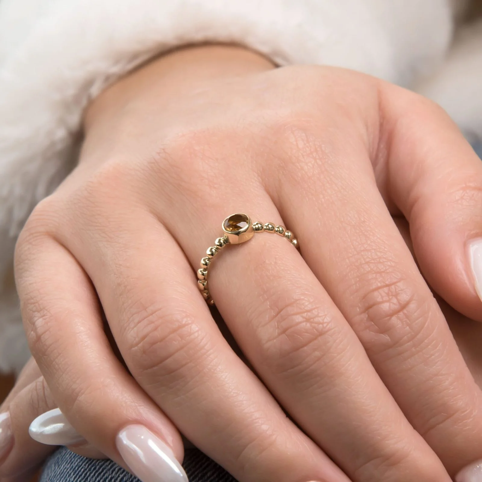 Solitaire Beaded Birthstone Ring — additional product image 7 from AntEva Crafts