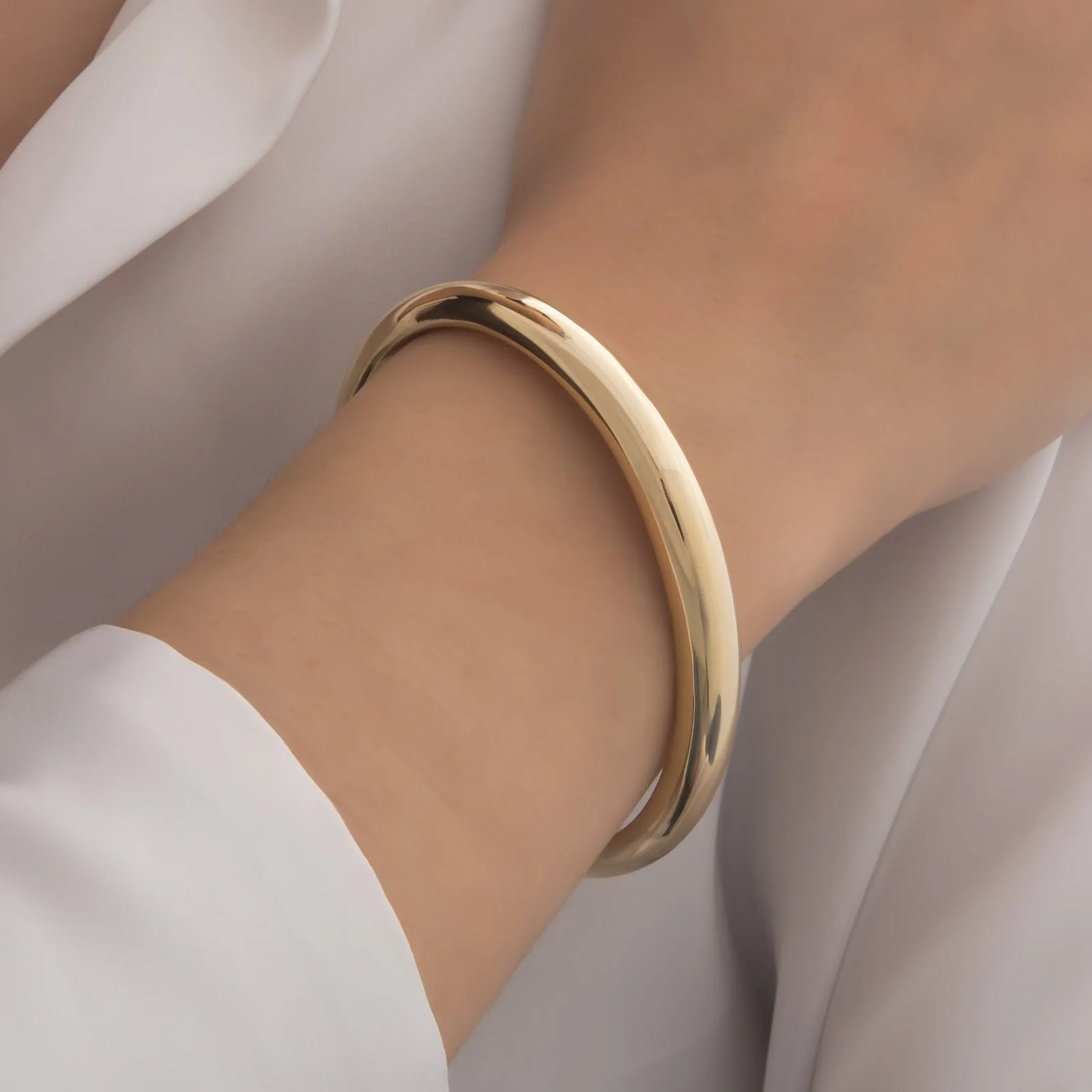 Chunky Open Bangle 8mm — additional product image 2 from AntEva Crafts