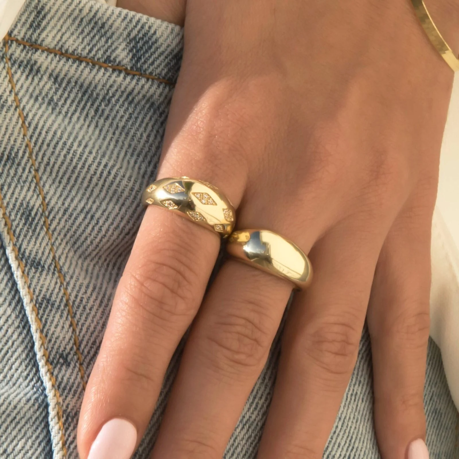 Gold Dome Ring 9mm — additional product image 7 from AntEva Crafts