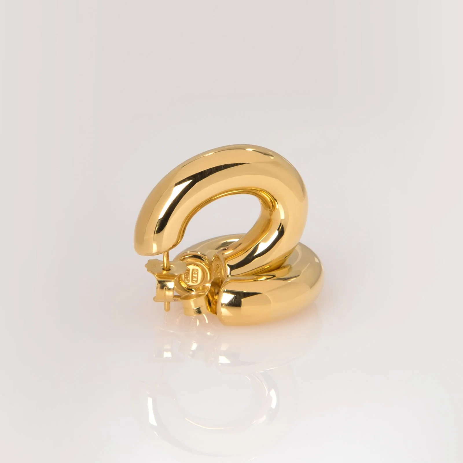 Half Hoop 14k Gold Earrings — additional product image 3 from AntEva Crafts
