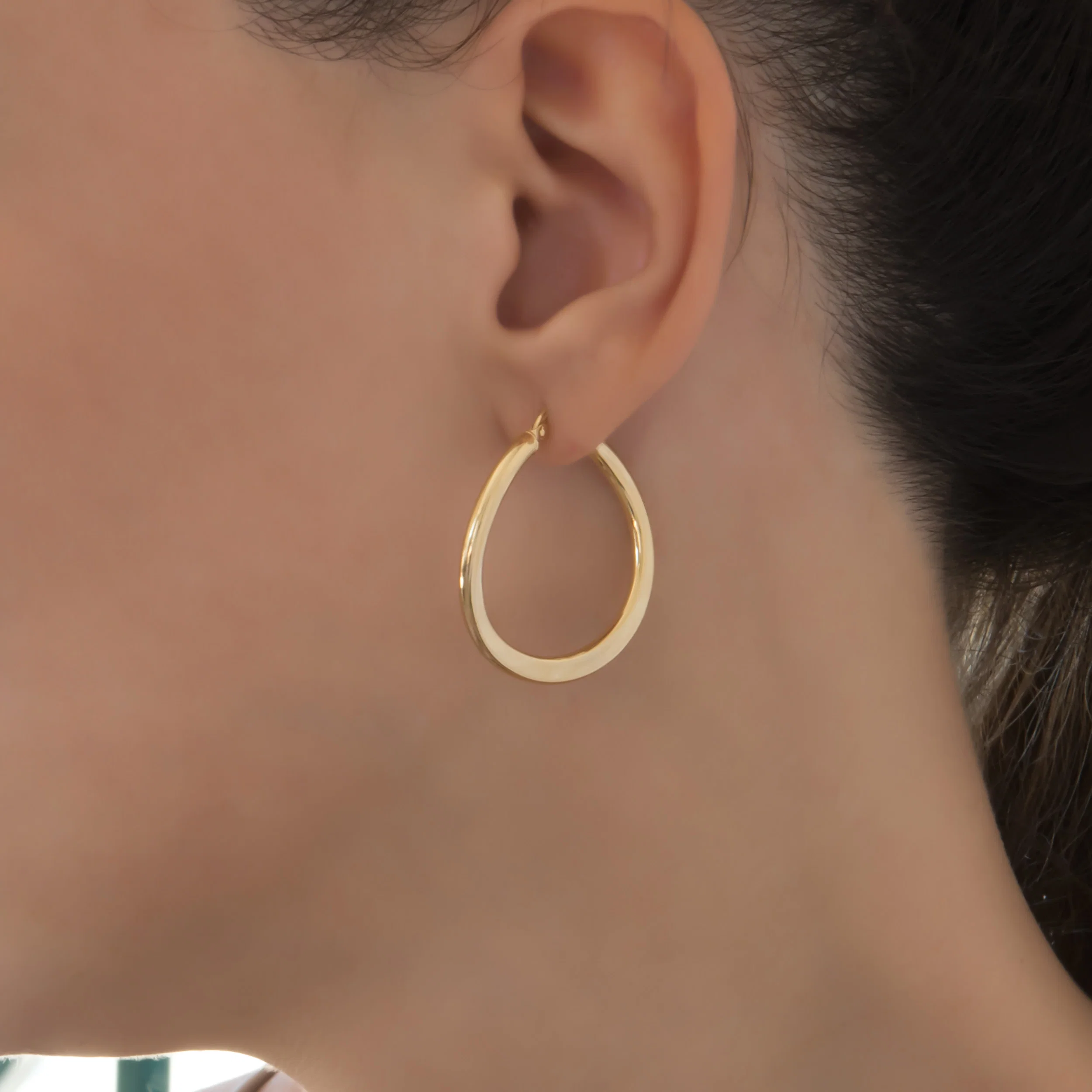 Wavy Round Hoop Earrings — additional product image 2 from AntEva Crafts