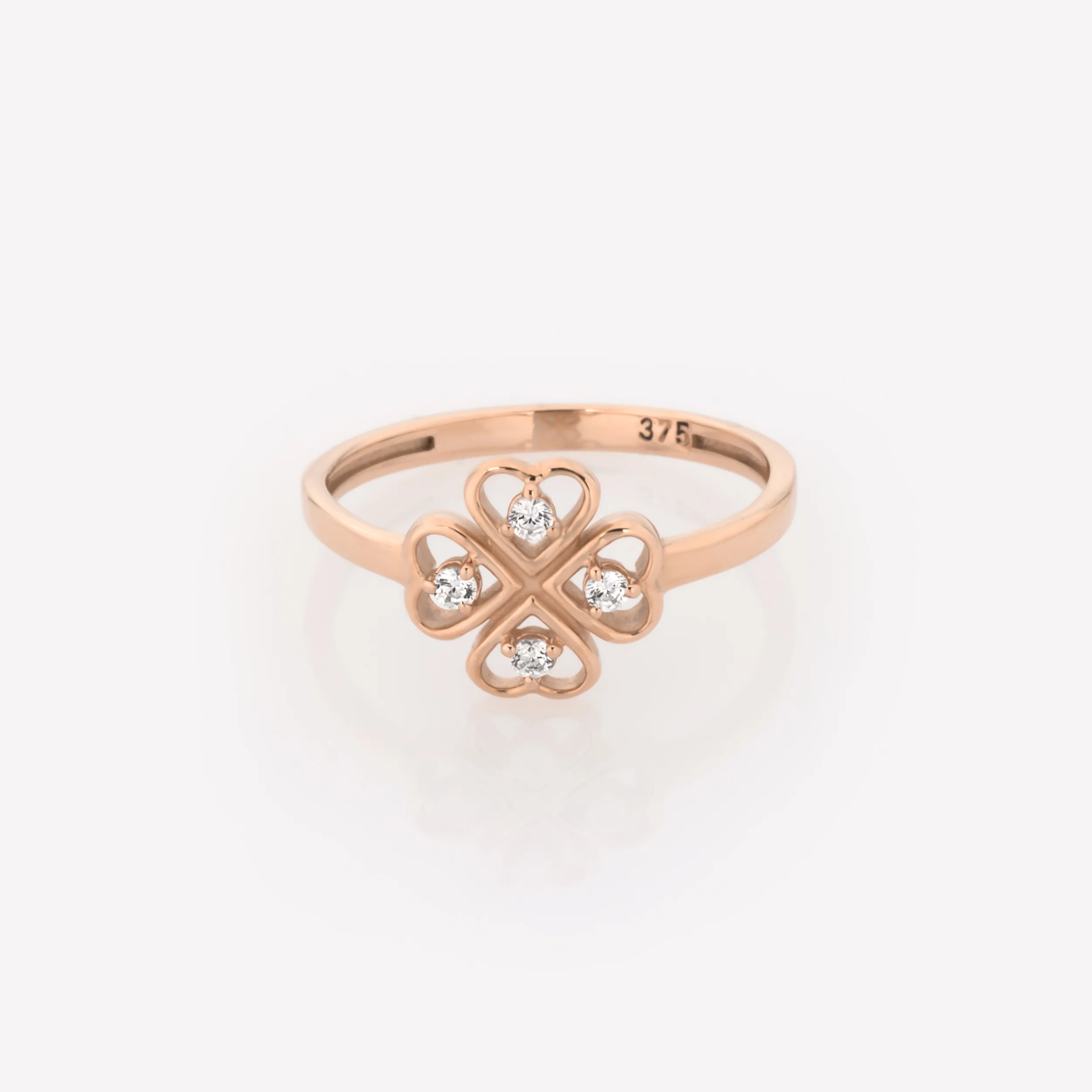 Four Leaf Clover Gemstone Ring — additional product image 5 from AntEva Crafts