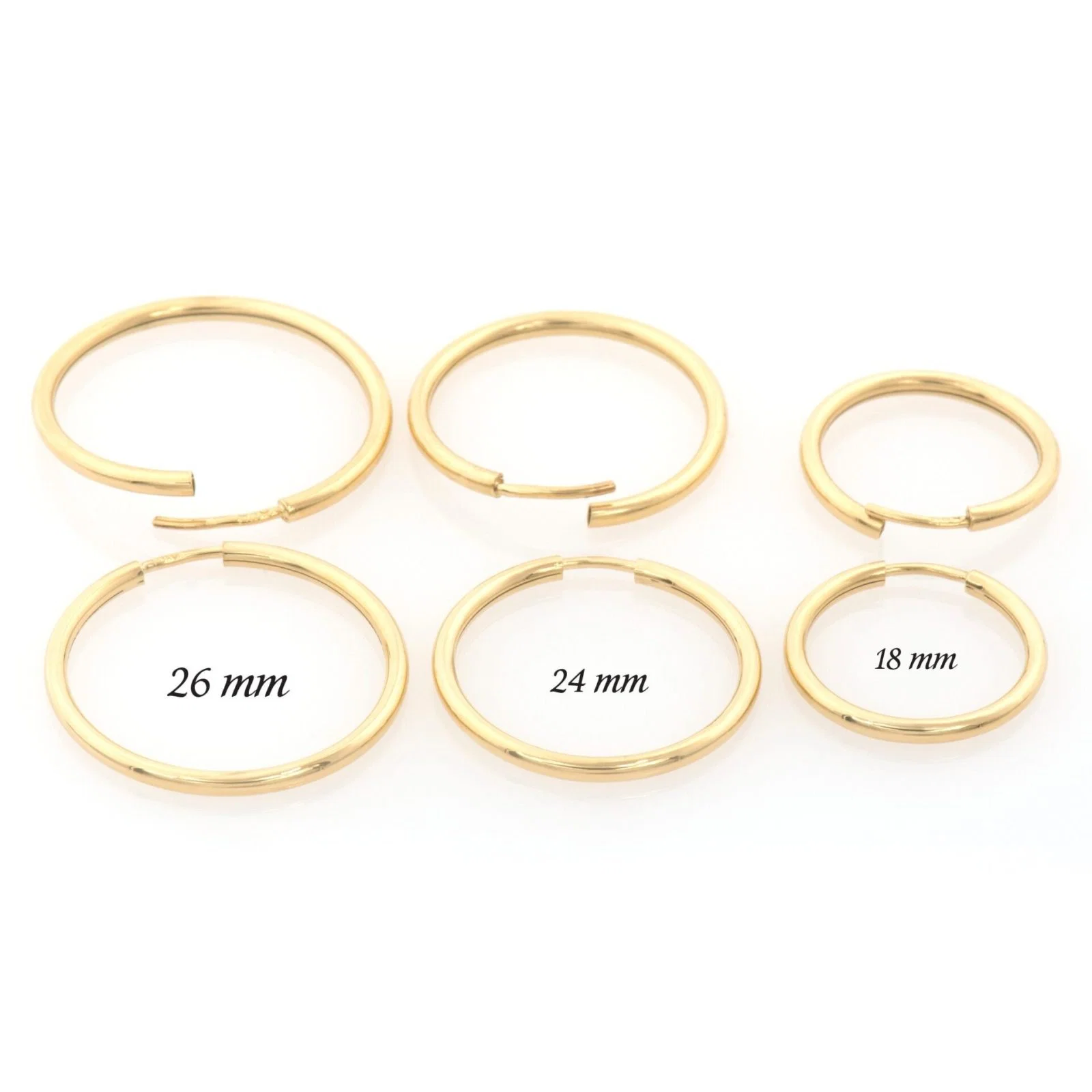 Classic Hoop Earrings in 3 Sizes — additional product image 4 from AntEva Crafts